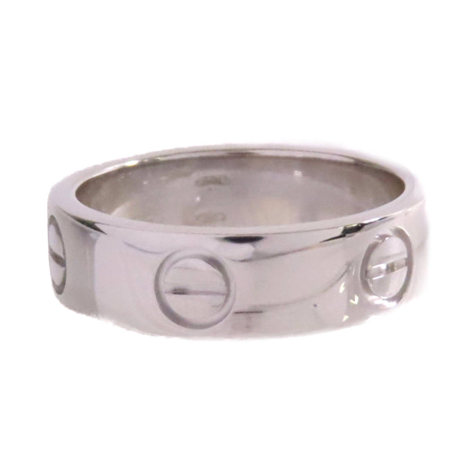 CARTIER 18K白金Love Ring戒指#53/US#6.5