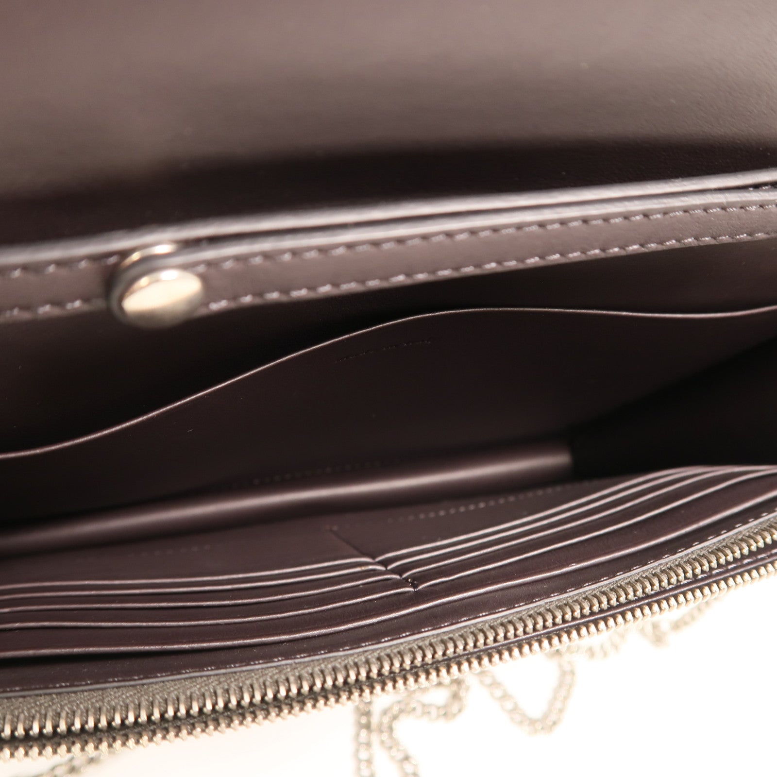 CELINE 牛皮皮革Frame Woc銀扣鏈帶肩背袋
