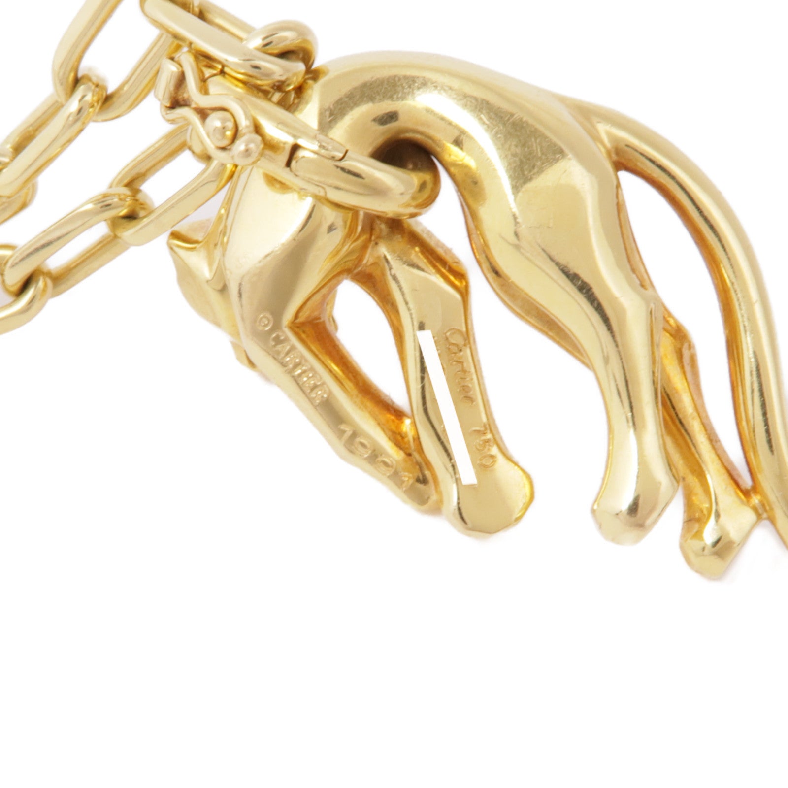 CARTIER 18K黃金Panthere Pendant項鍊