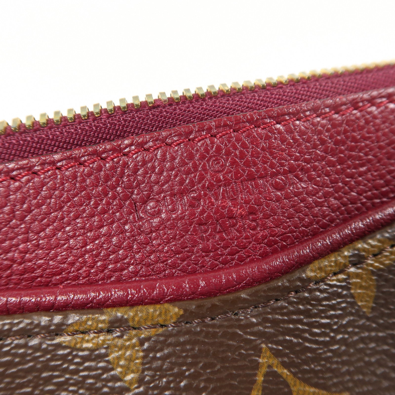 LOUIS VUITTON Monogram Pallas金扣手挽肩背兩用袋棕色/紫色