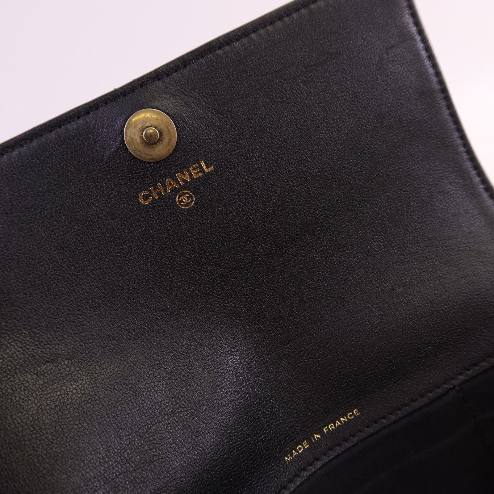 CHANEL 牛皮皮革Waist Bag金扣鏈帶腰包