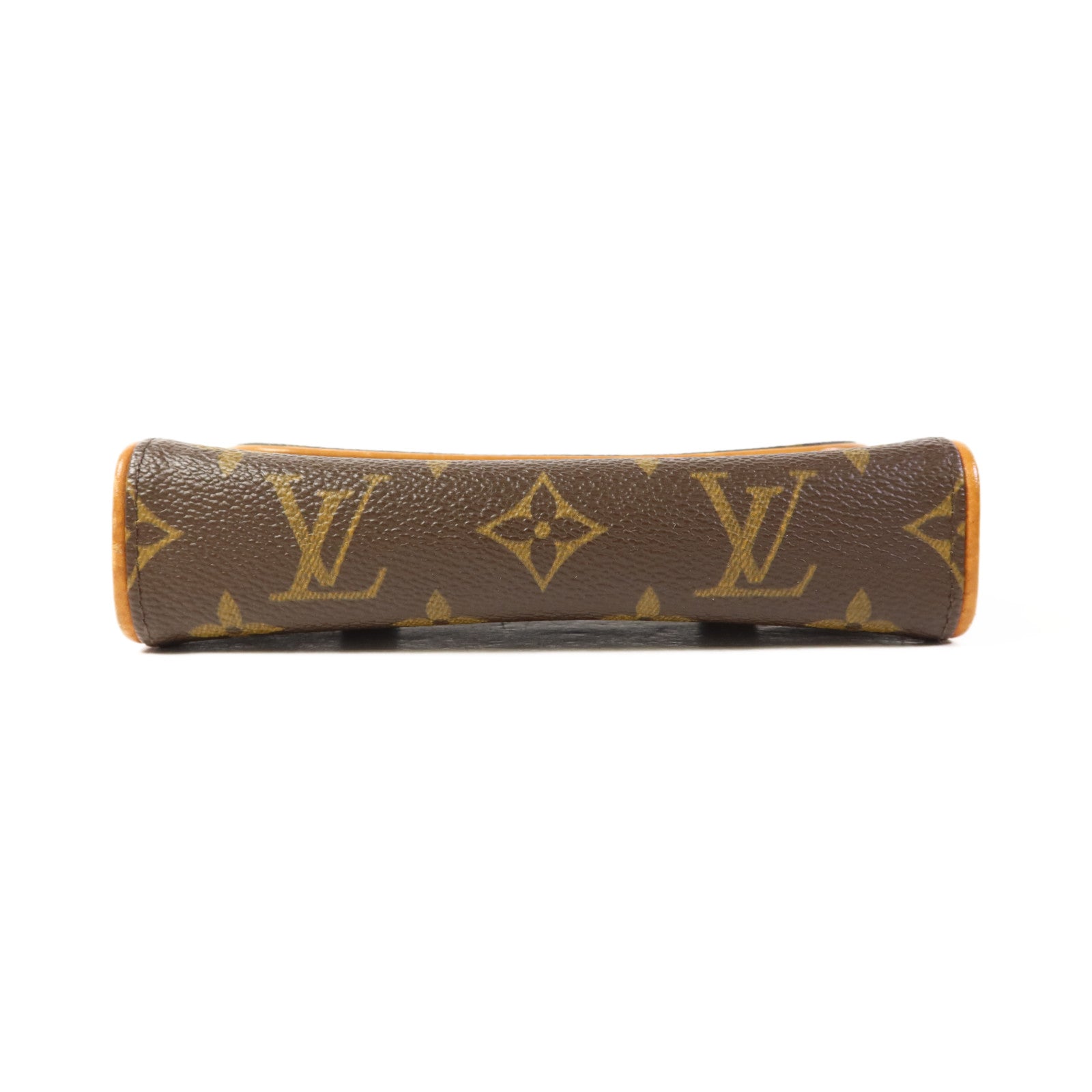 LOUIS VUITTON Monogram Pochette Florentine金扣腰包棕色