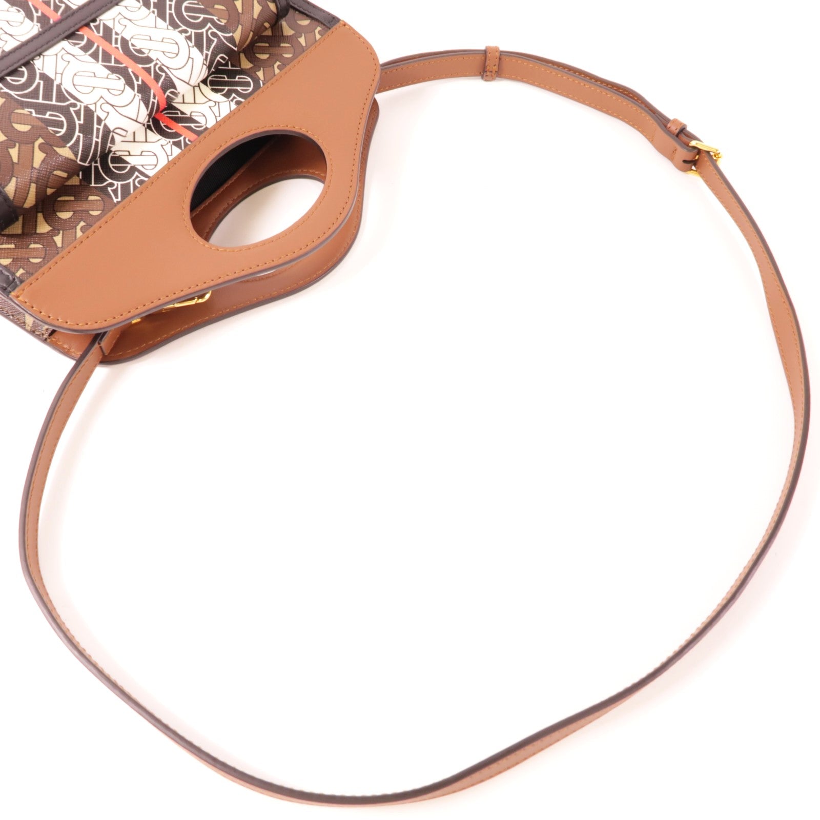 BURBERRY 塗層帆布Shoulder Bag金扣手挽肩背兩用袋