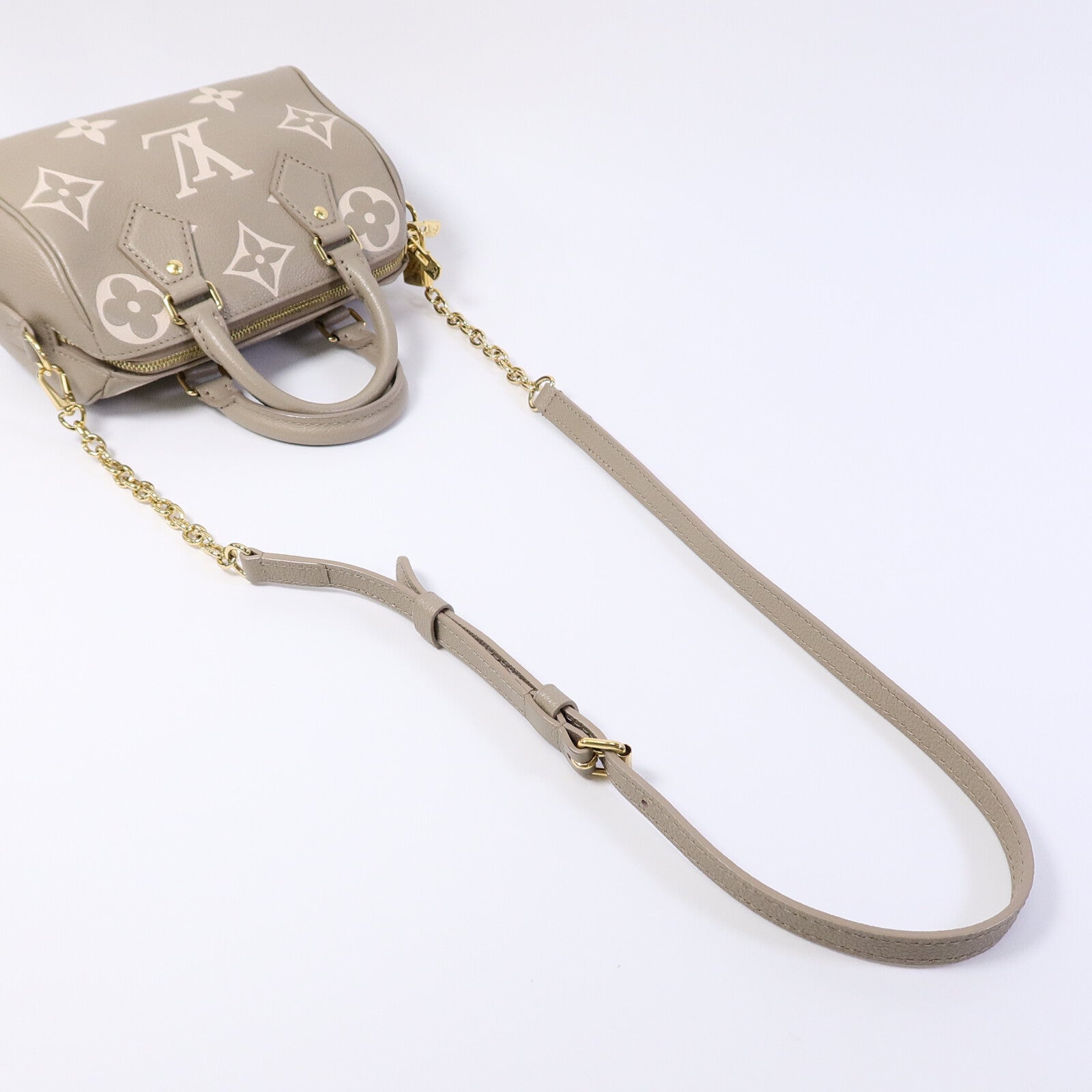 LOUIS VUITTON Monogram Empreinte Speedy Bandouliere 20扣手挽肩背兩用袋