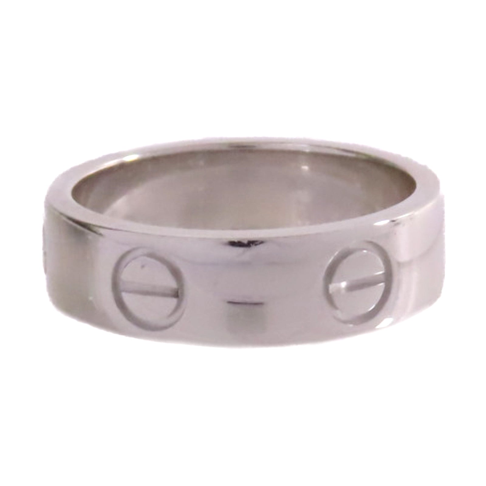 CARTIER 18K白金Love Ring戒指#53/US#6.5