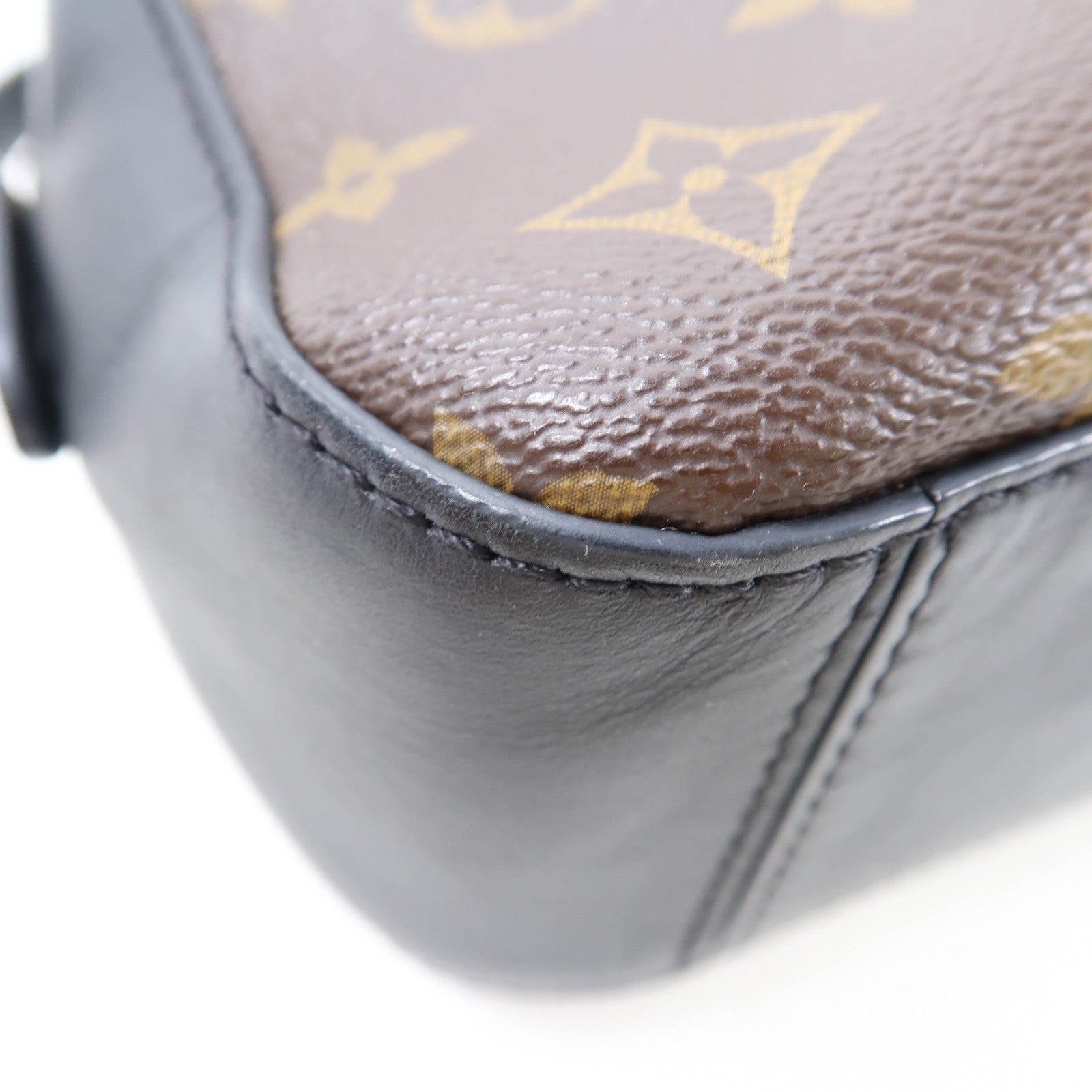 LOUIS VUITTON Monogram Saintogen金扣手挽肩背兩用袋棕色/黑色