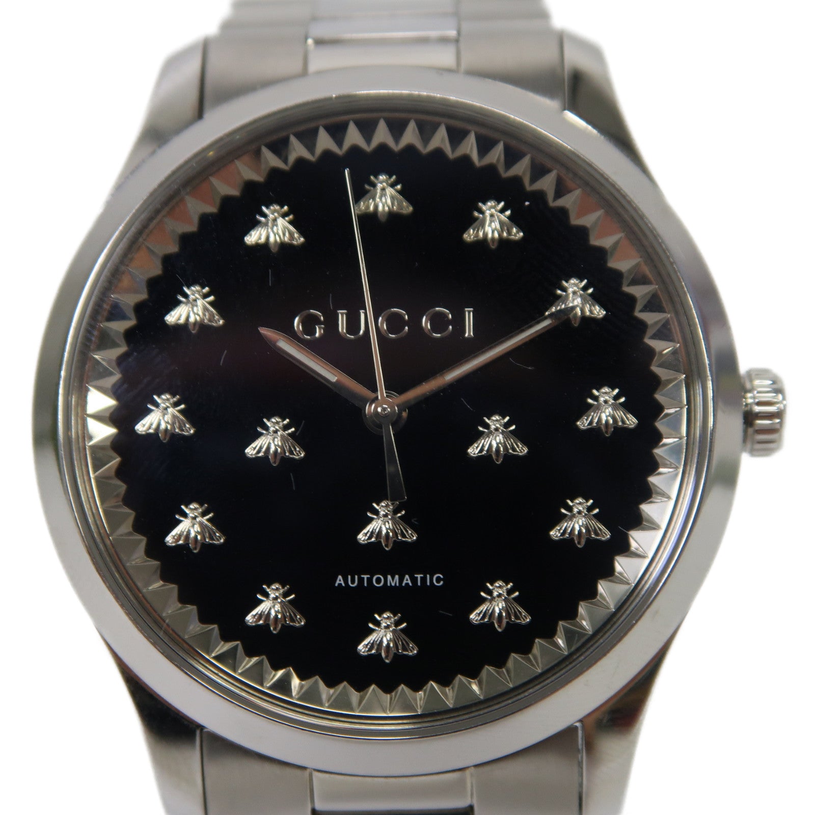 GUCCI Timeless不鏽鋼自動機芯手錶黑