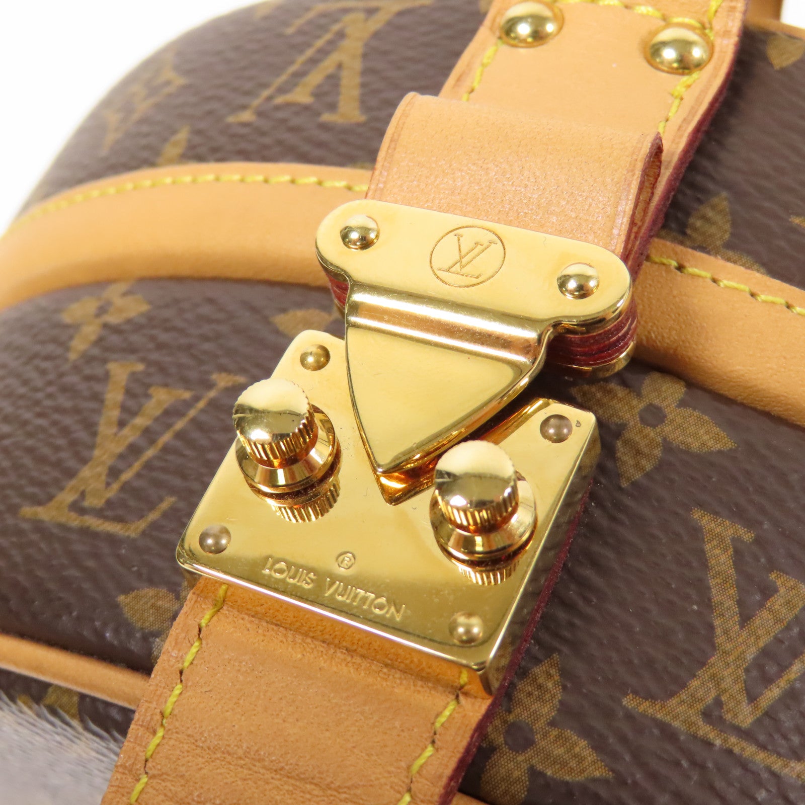 LOUIS VUITTON Monogram Petite Boite Chapeau金扣手挽肩背兩用袋