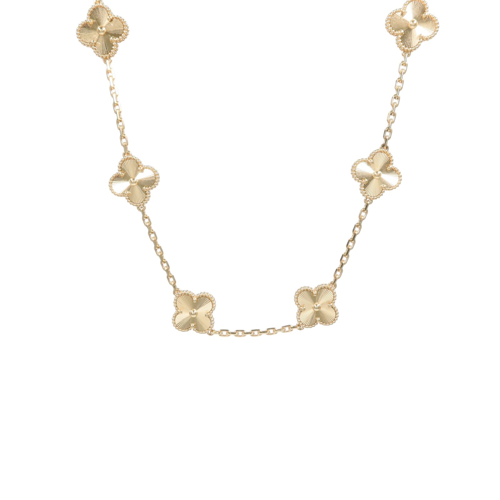 Van Cleef & Arpels 18K黃金Vintage Alhambra 10 Motif項鍊
