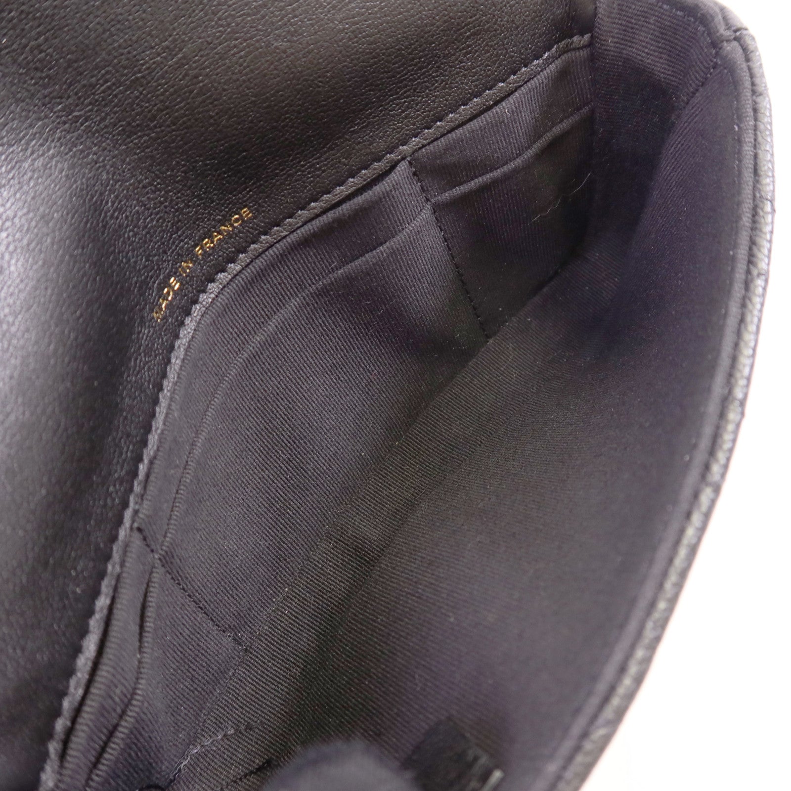 CHANEL 牛皮皮革Waist Bag金扣鏈帶腰包