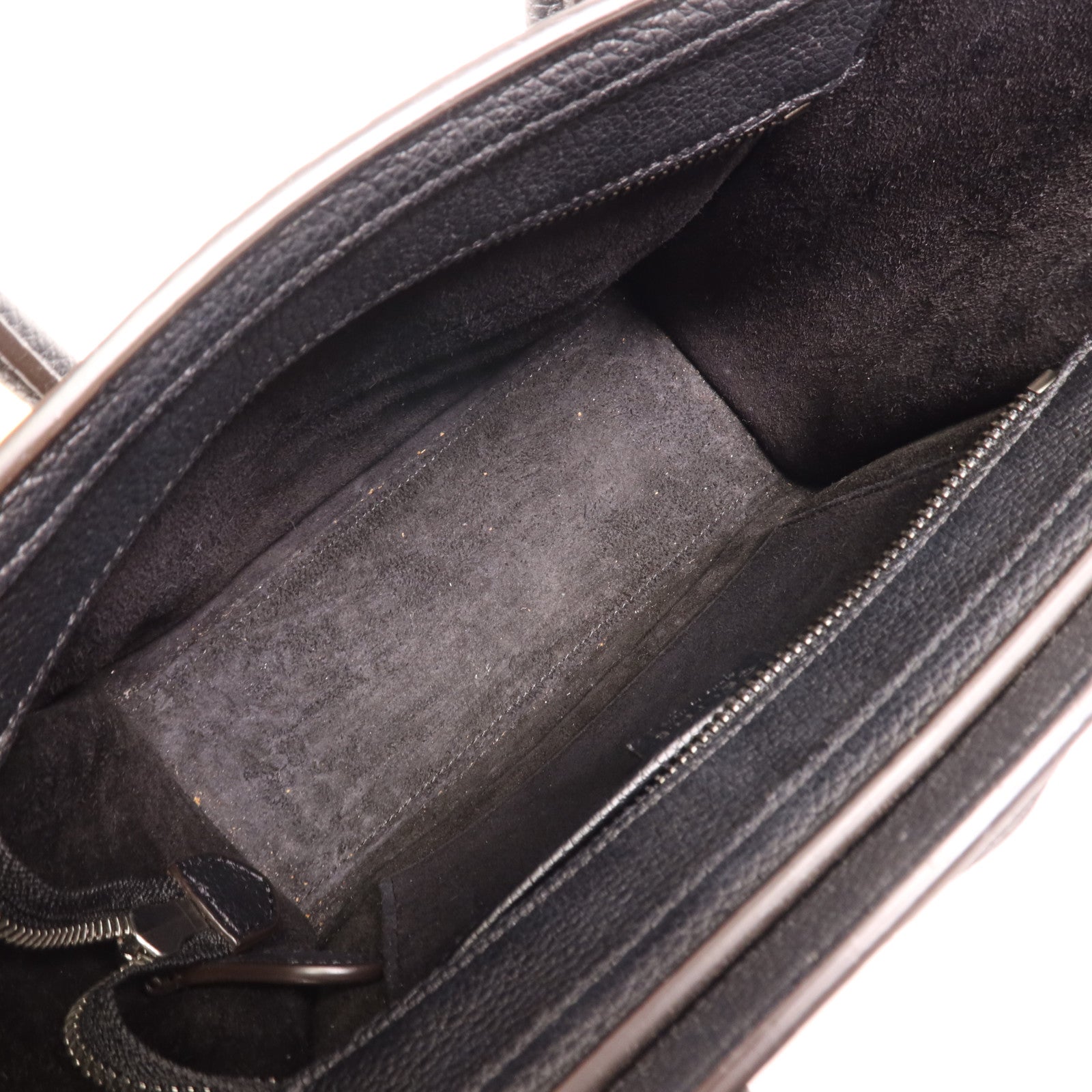 CELINE 牛皮皮革Nano Luggage銀扣手挽肩背兩用袋