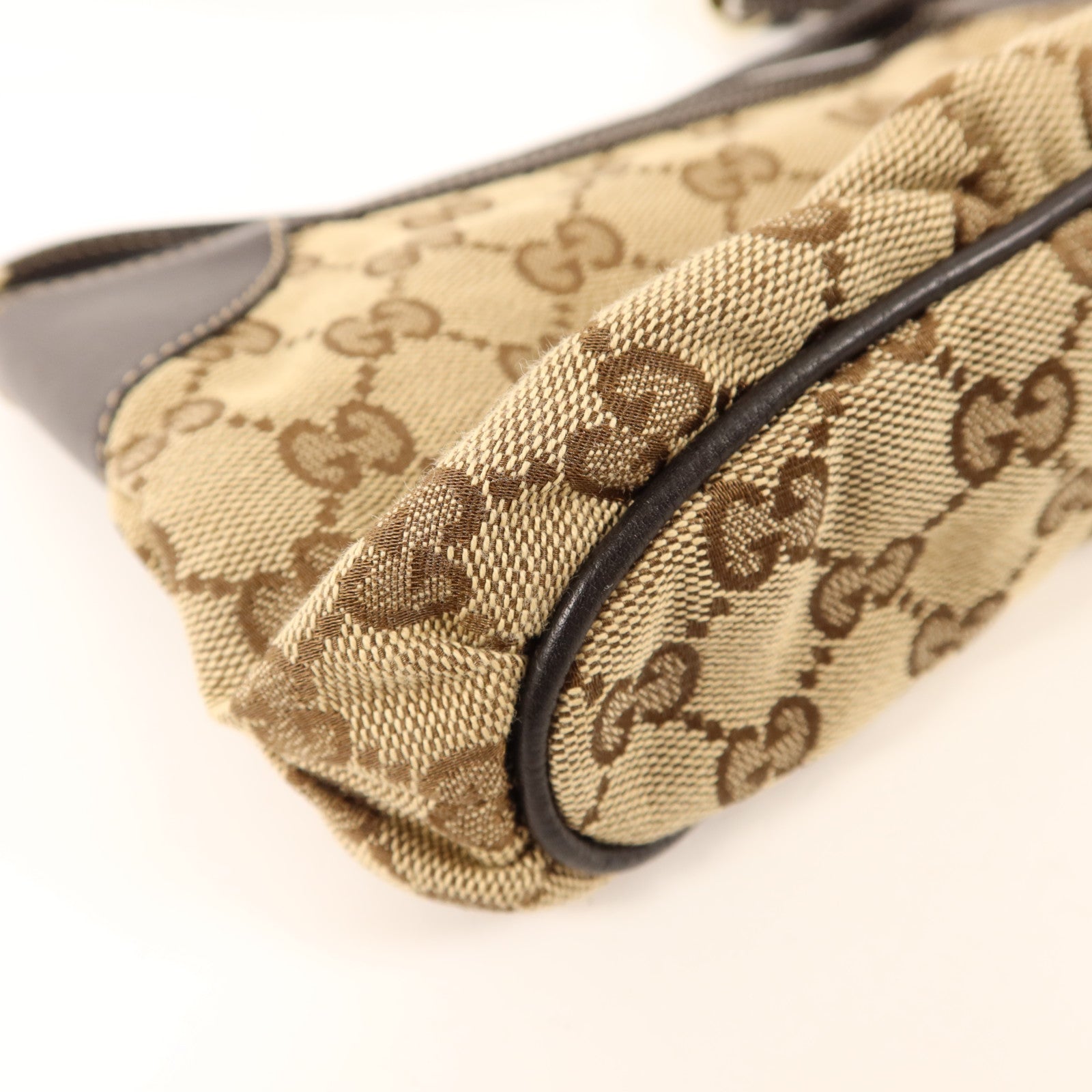 GUCCI 帆布Accessory Pouch Sherry Line Vintage金扣手挽袋