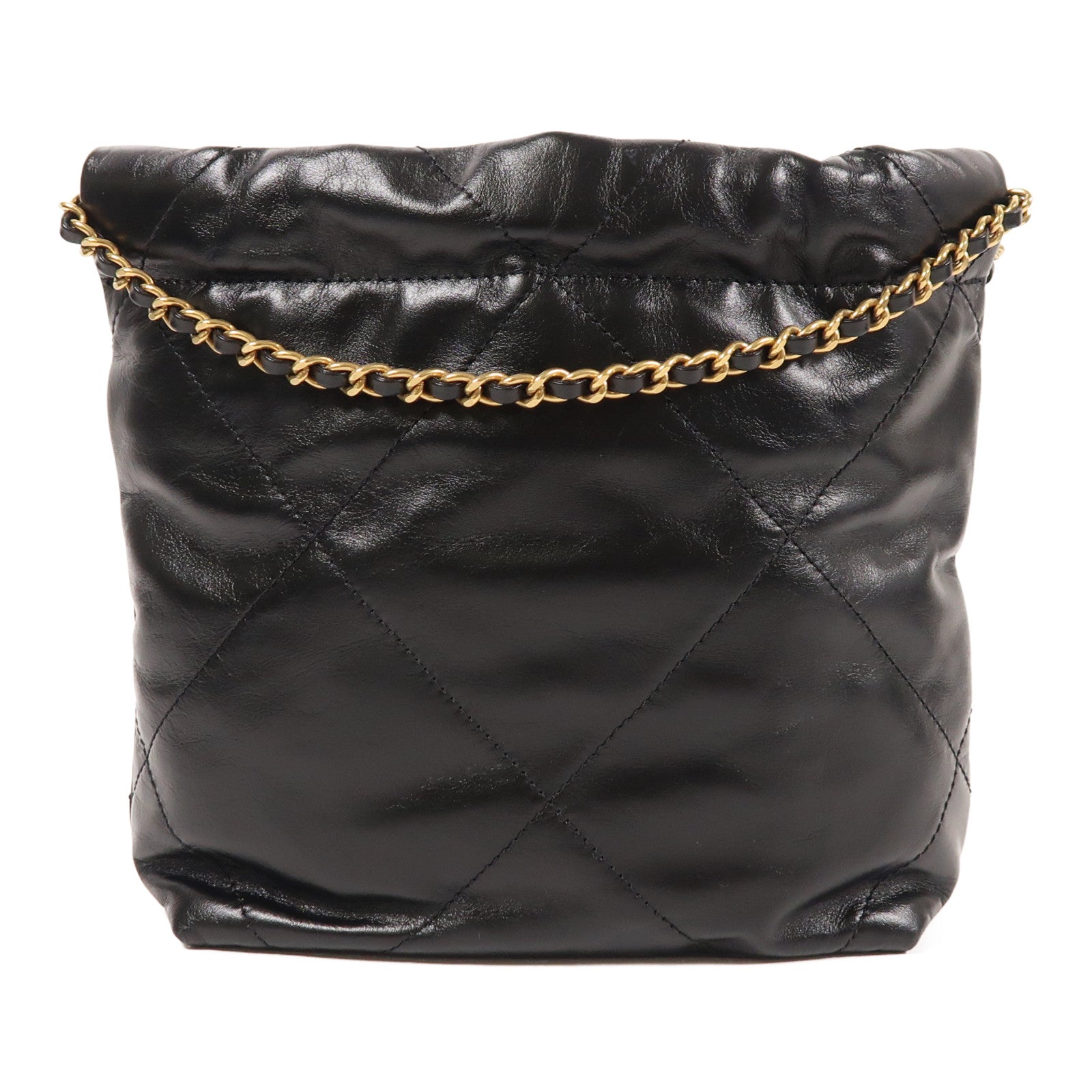 CHANEL 牛皮皮革Mini 22金扣手挽肩背兩用袋