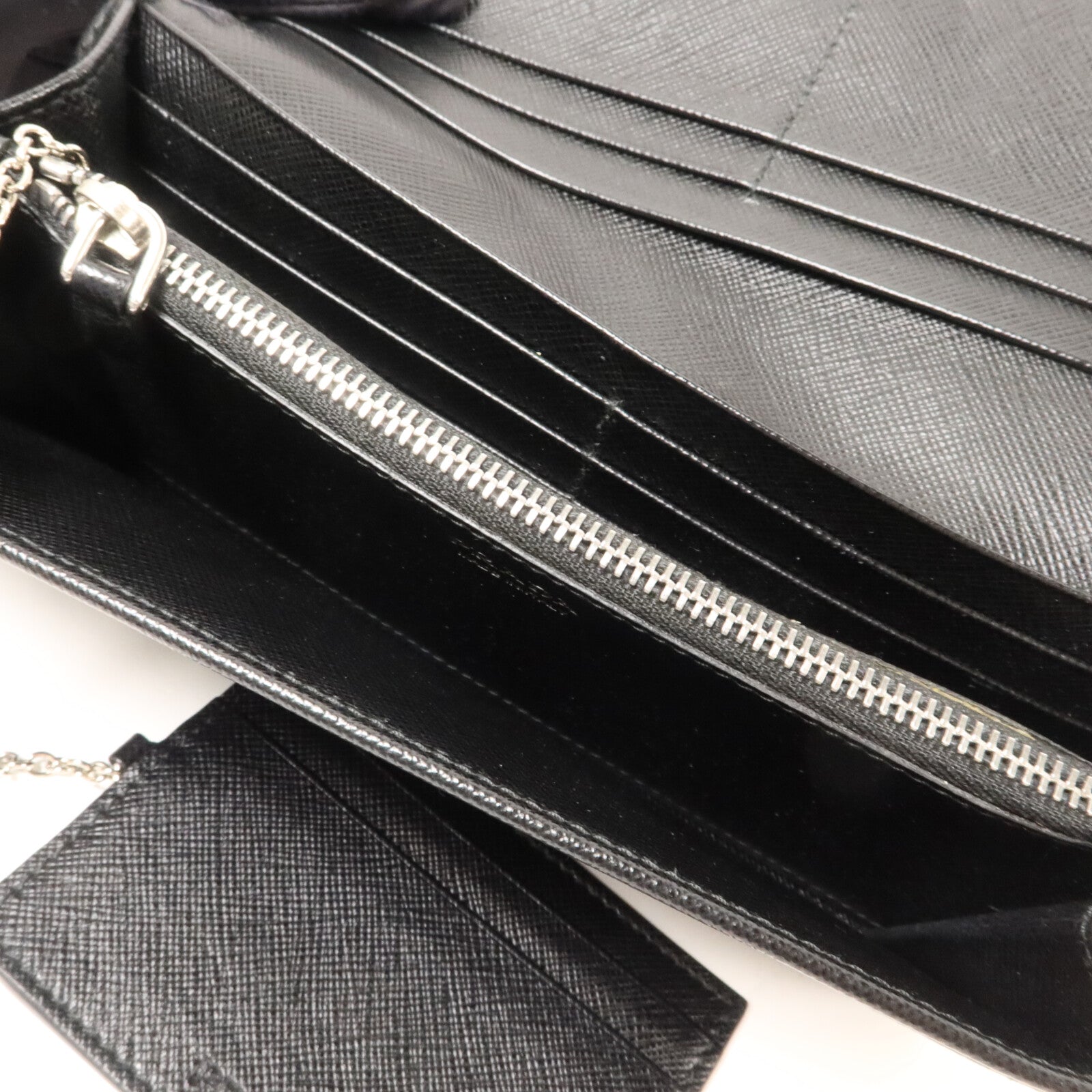 PRADA Saffiano皮革Long Wallet with Card Case長錢包連卡片套