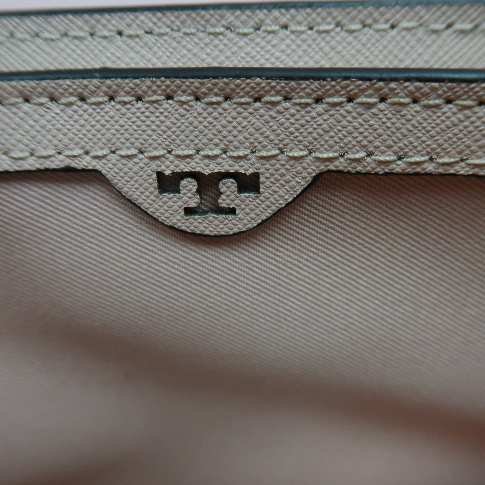 Tory Burch 【激減優惠】牛皮皮革Chain Shoulder金扣鏈帶肩背袋米色/粉紅色