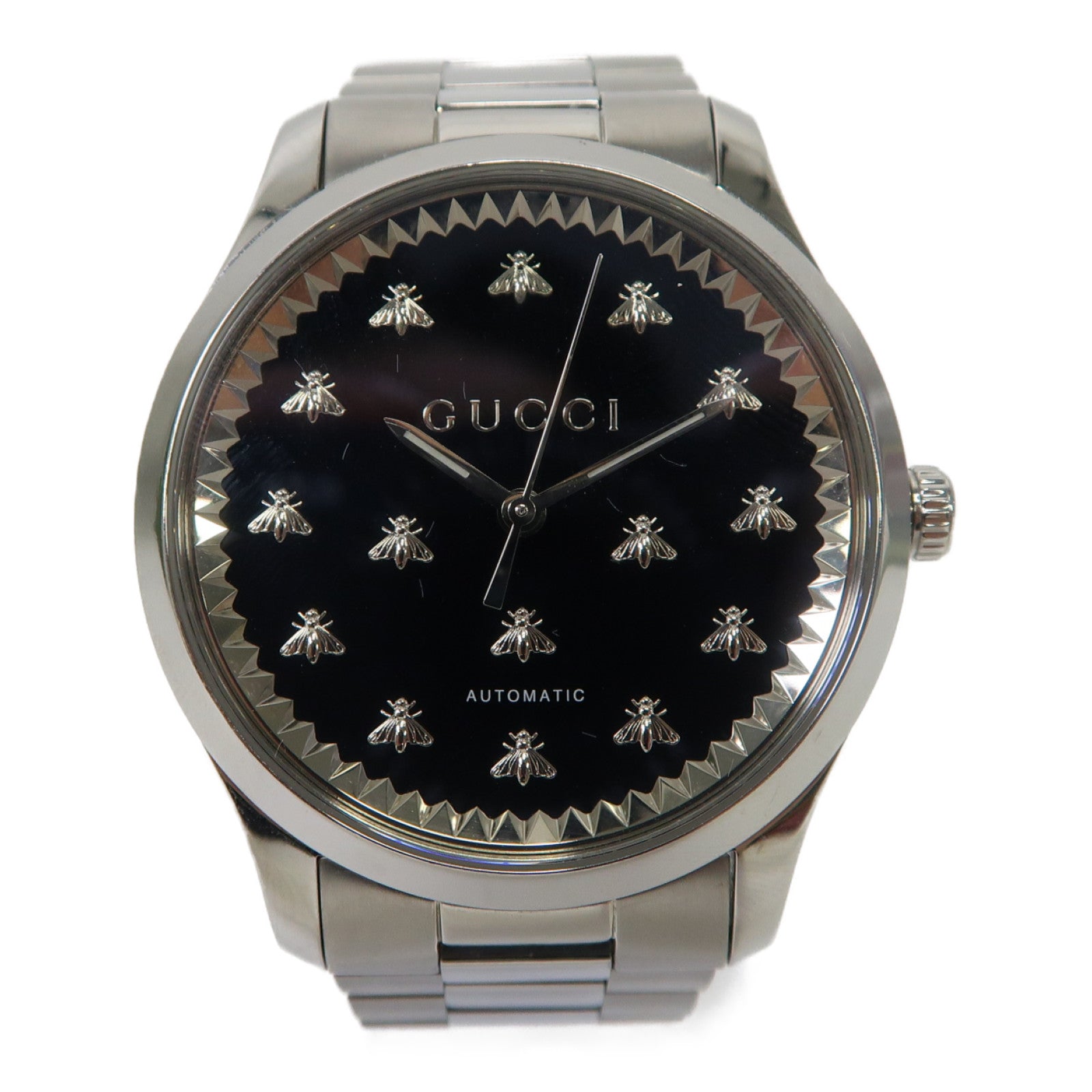 GUCCI Timeless不鏽鋼自動機芯手錶黑