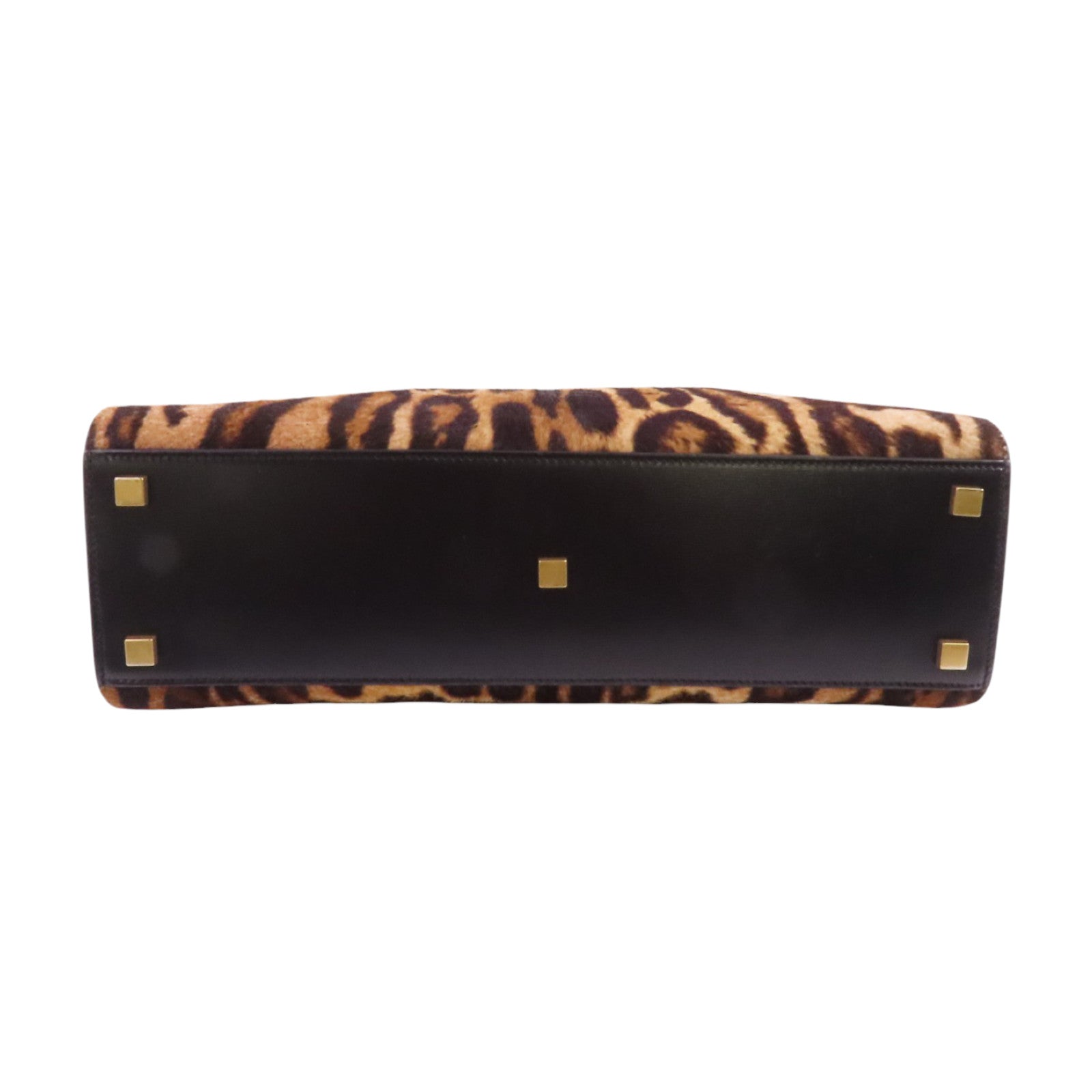 SAINT LAURENT 馬毛Manhattan金扣手挽肩背兩用袋