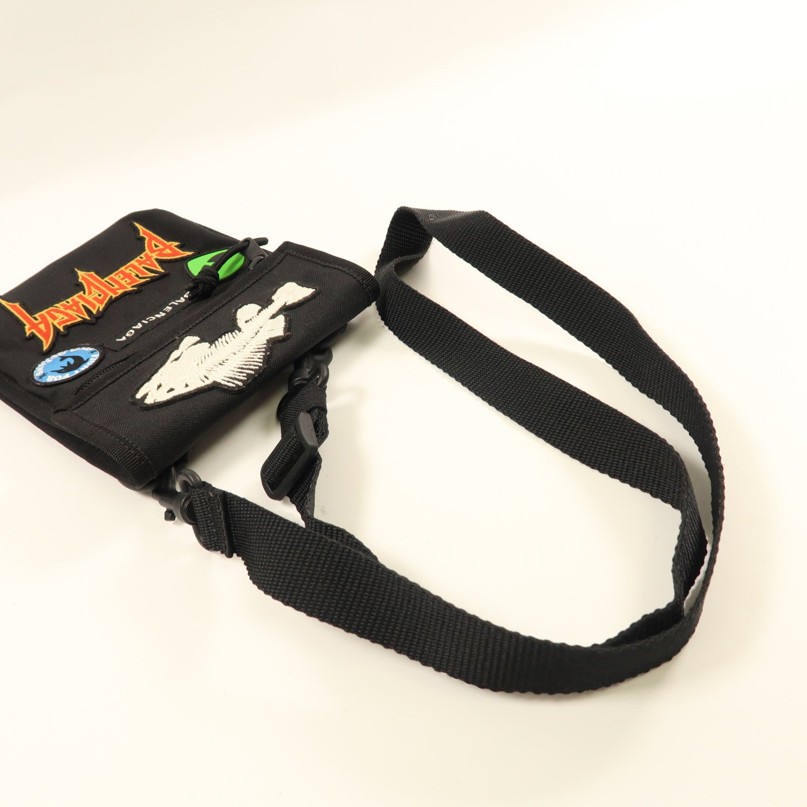 BALENCIAGA 帆布Shoulder Bag肩背袋黑色/彩色