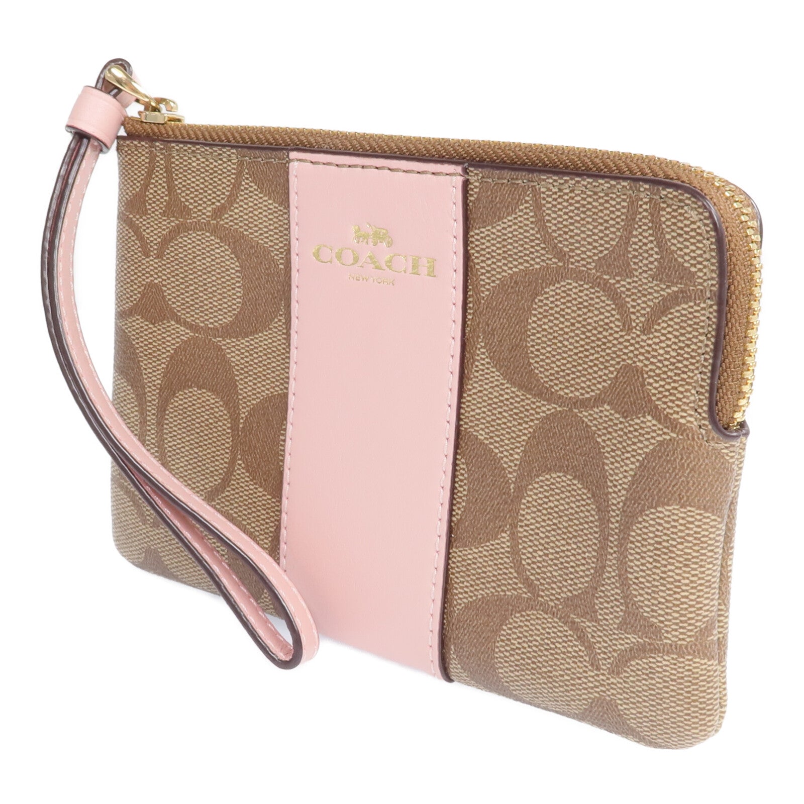 COACH 塗層帆布Pouch金扣錢包