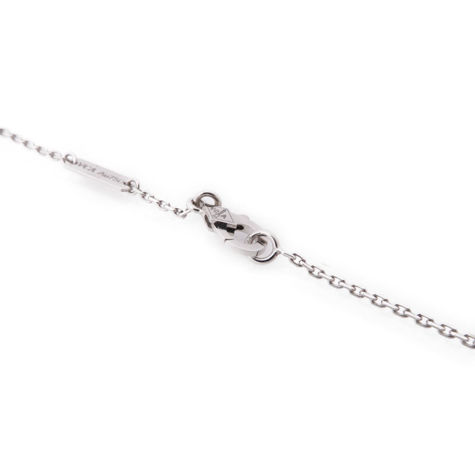 Van Cleef & Arpels 18K白金/玫瑰金 Vintage Alhambra Pendant項鍊