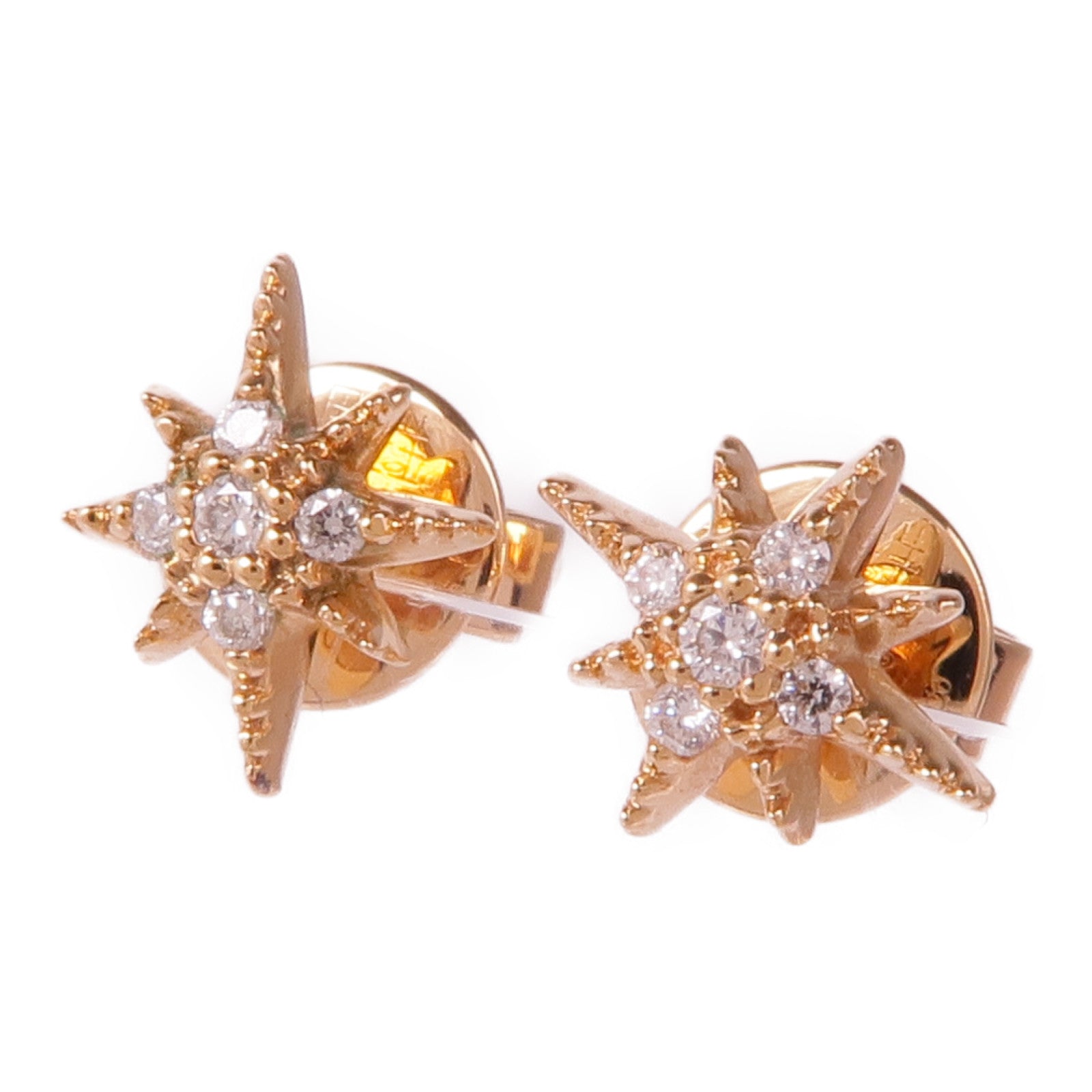 JEWELRY Diamond Earrings 18K Pink Gold