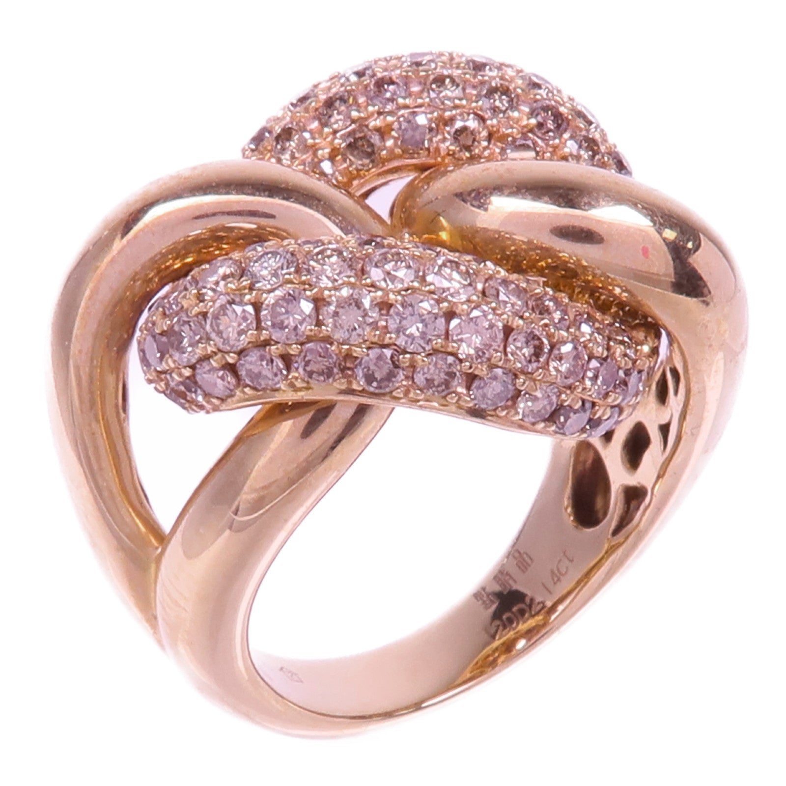 JEWELRY 18K玫瑰金Diamond Ring鑽石戒指US#4.75