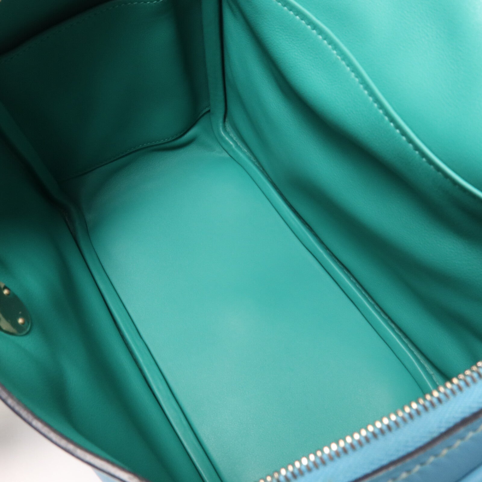 HERMES Swift皮革Lindy 26手挽肩背兩用袋Bleu Du Nord/Vert Verone