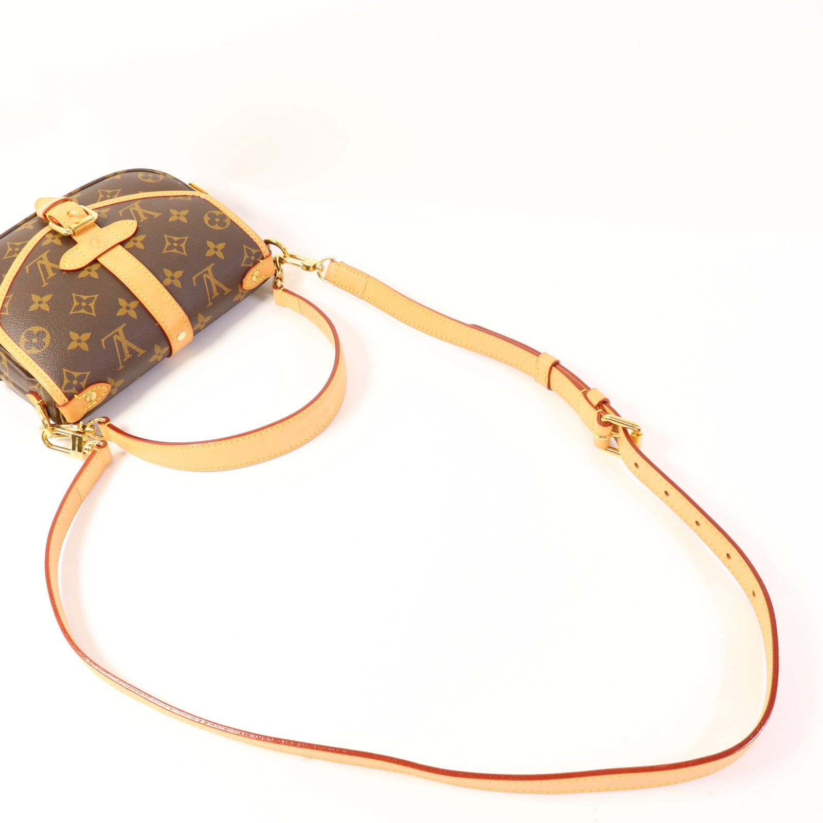 LOUIS VUITTON Monogram Saumur BB金扣手挽肩背兩用袋