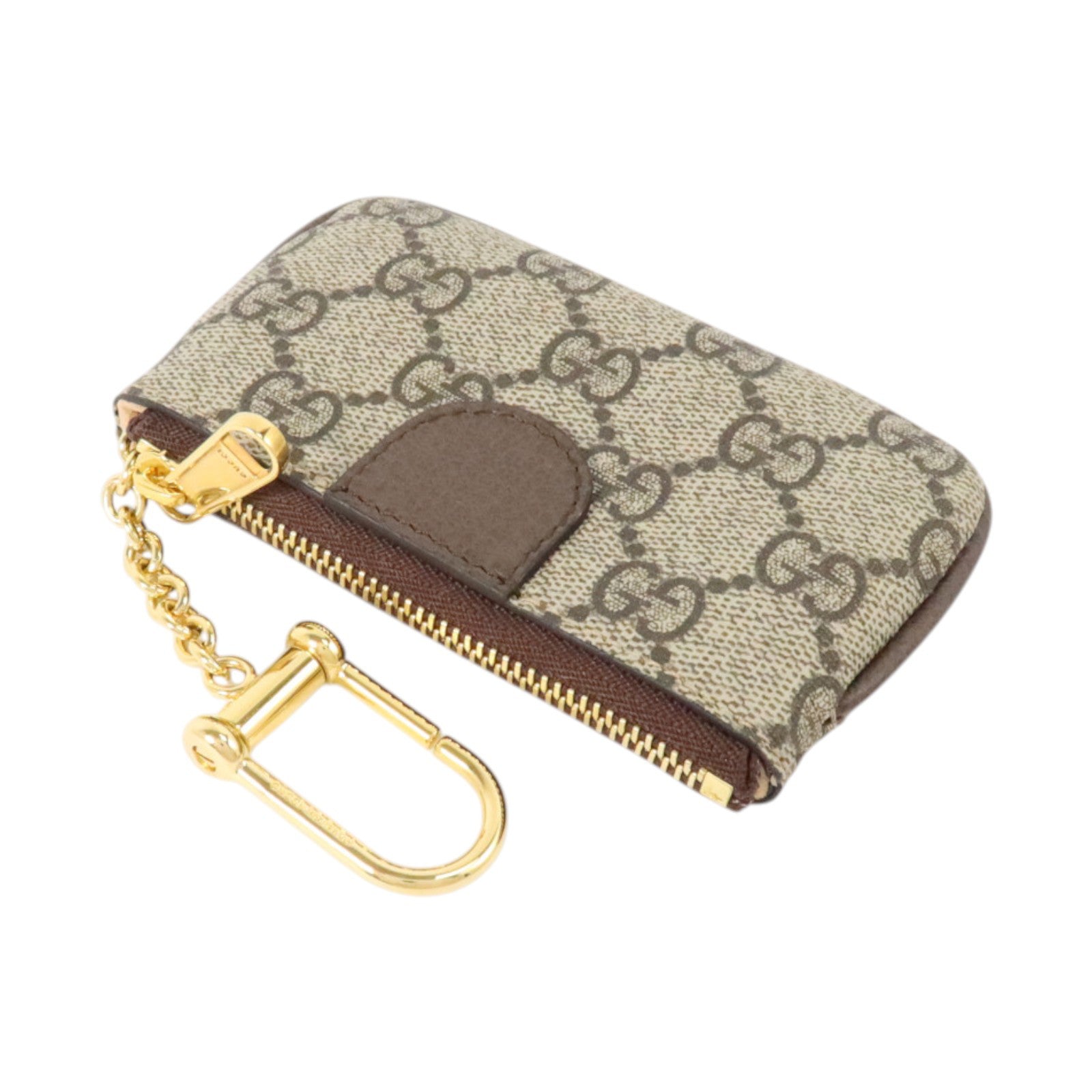 GUCCI 塗層帆布Ophidia GG Key Case金扣鎖匙套