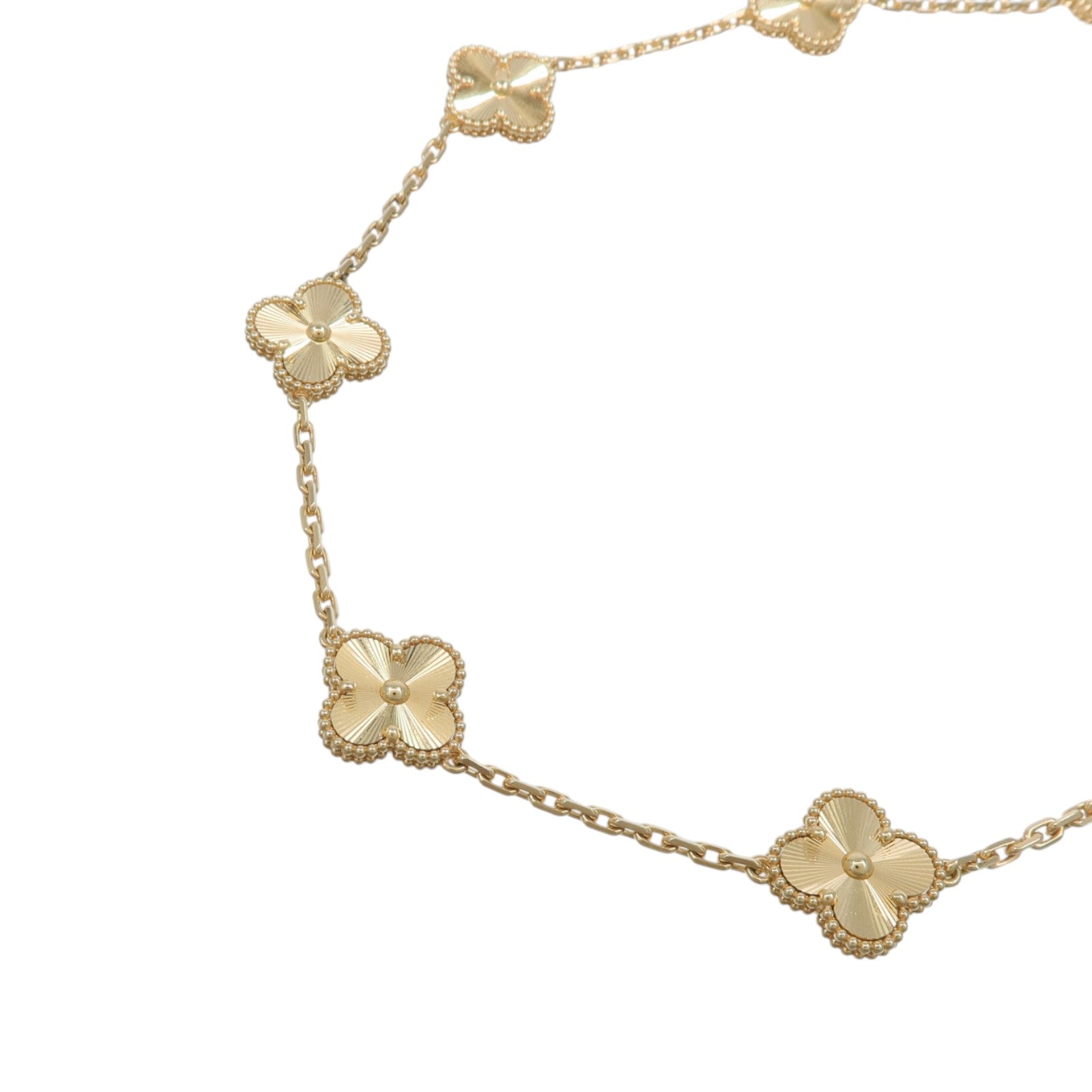 Van Cleef & Arpels 18K黃金Vintage Alhambra 10 Motif項鍊