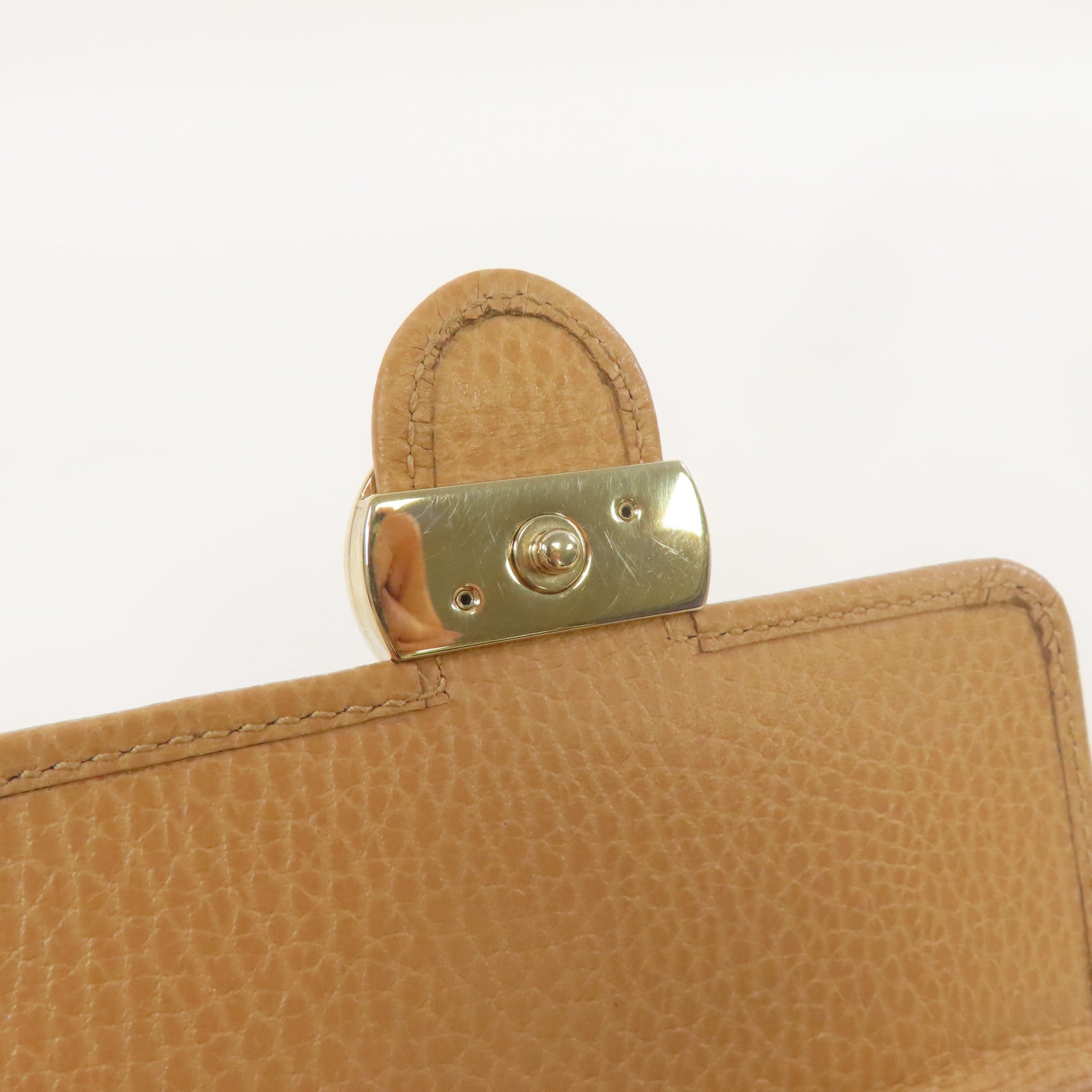 GUCCI 【激減優惠】皮革Wallet金扣錢包啡色