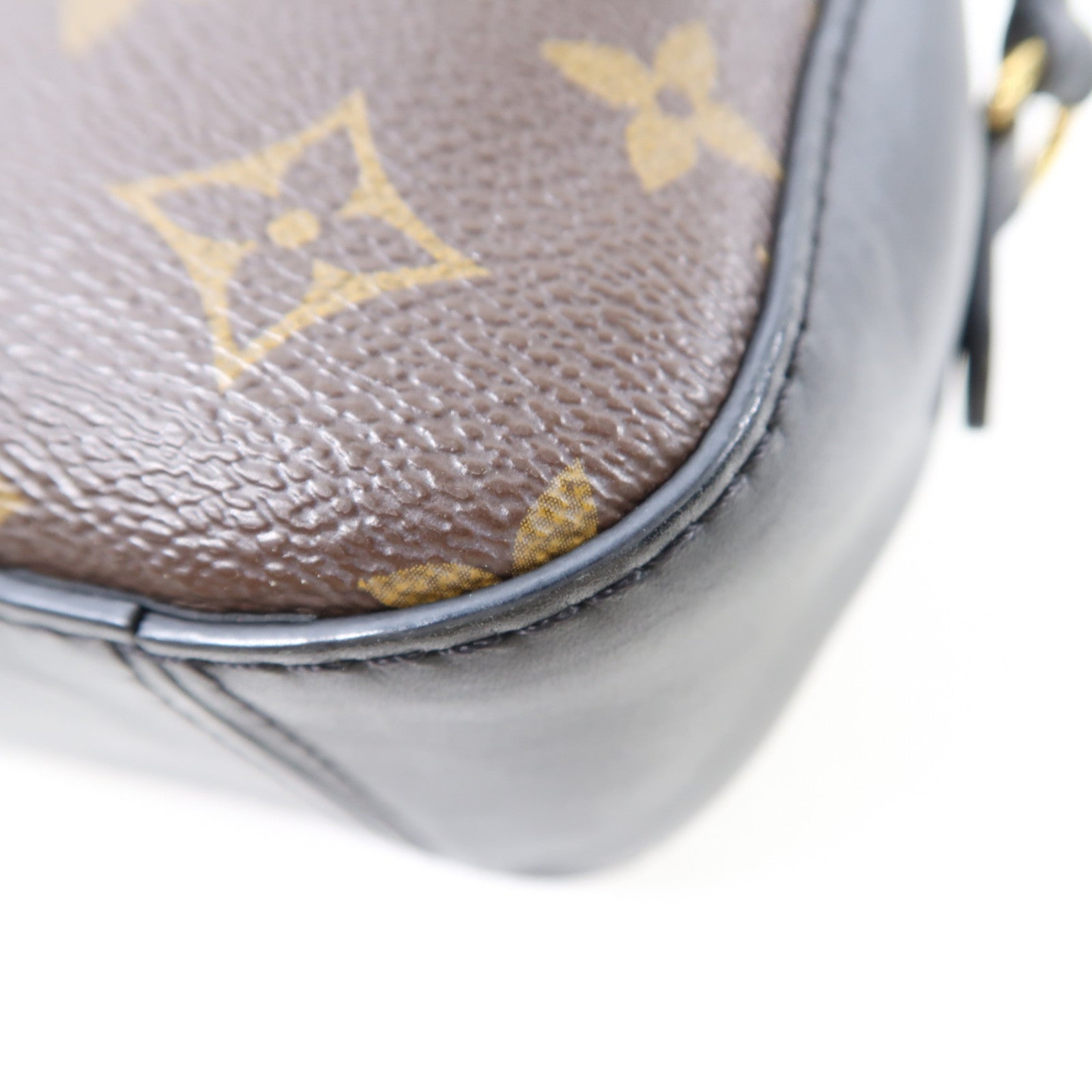 LOUIS VUITTON Monogram Saintogen金扣手挽肩背兩用袋棕色/黑色