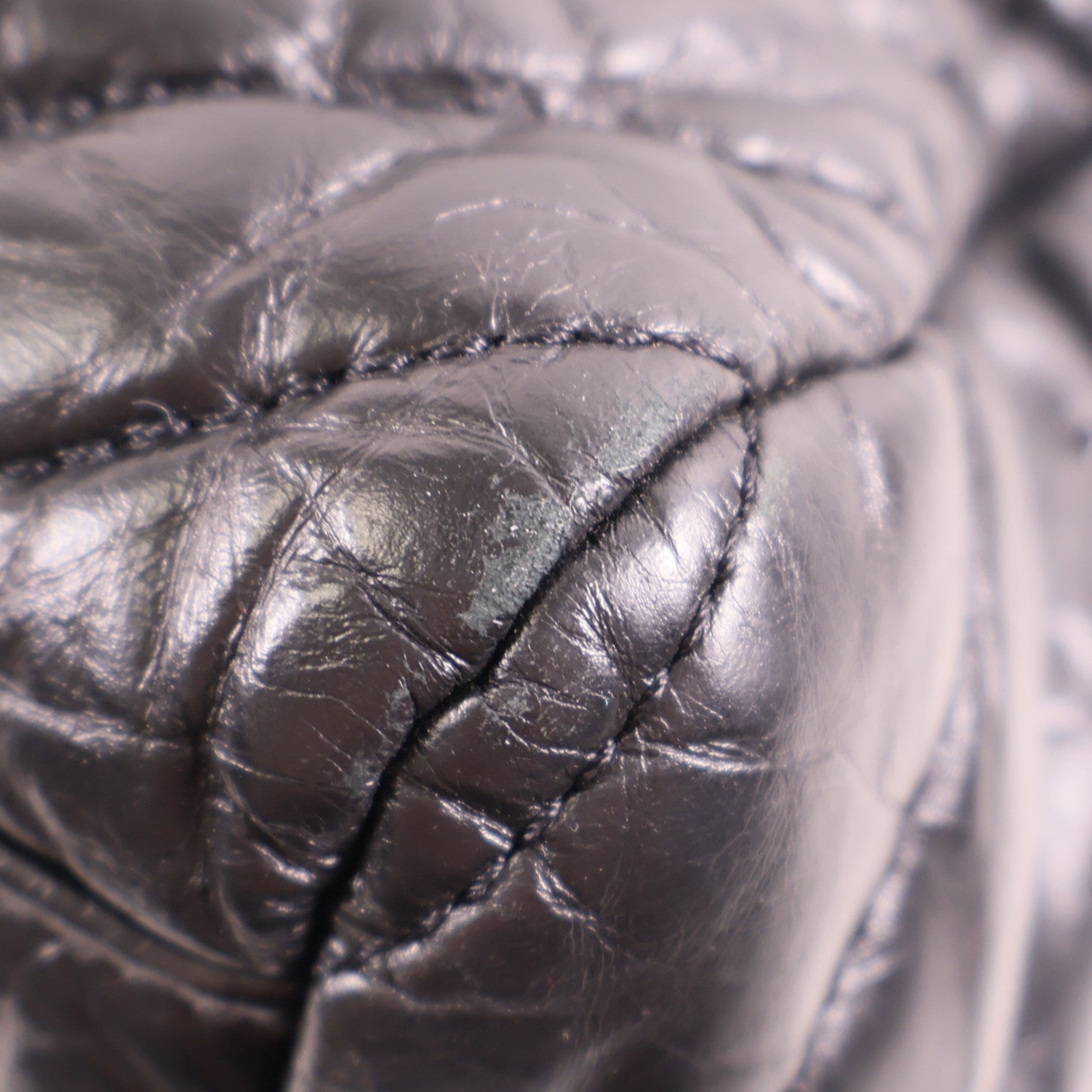 CHANEL 牛皮皮革Shoulder Bag銀扣手挽肩背兩用袋