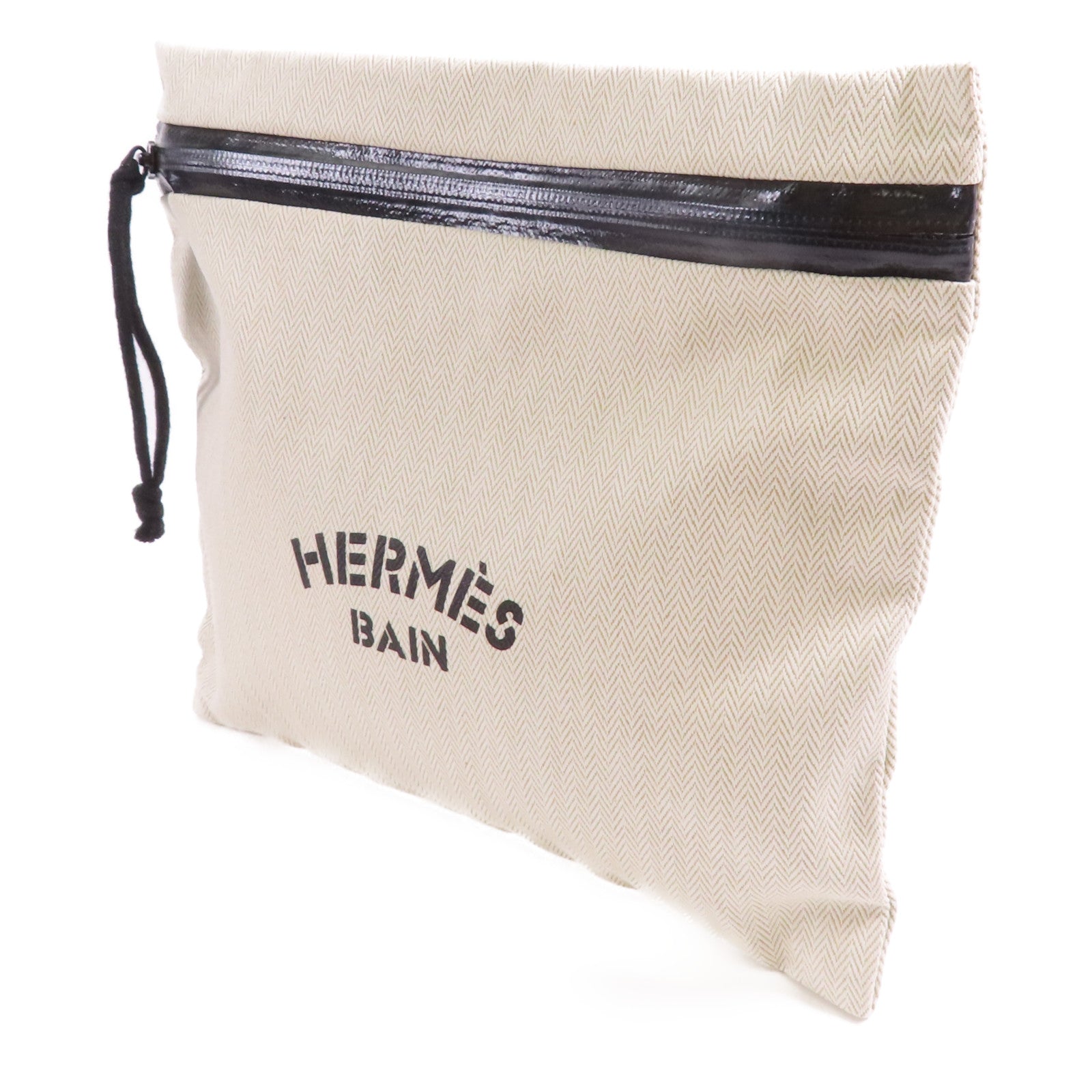 HERMES 帆布Toile Bain New Matching Case手拿包