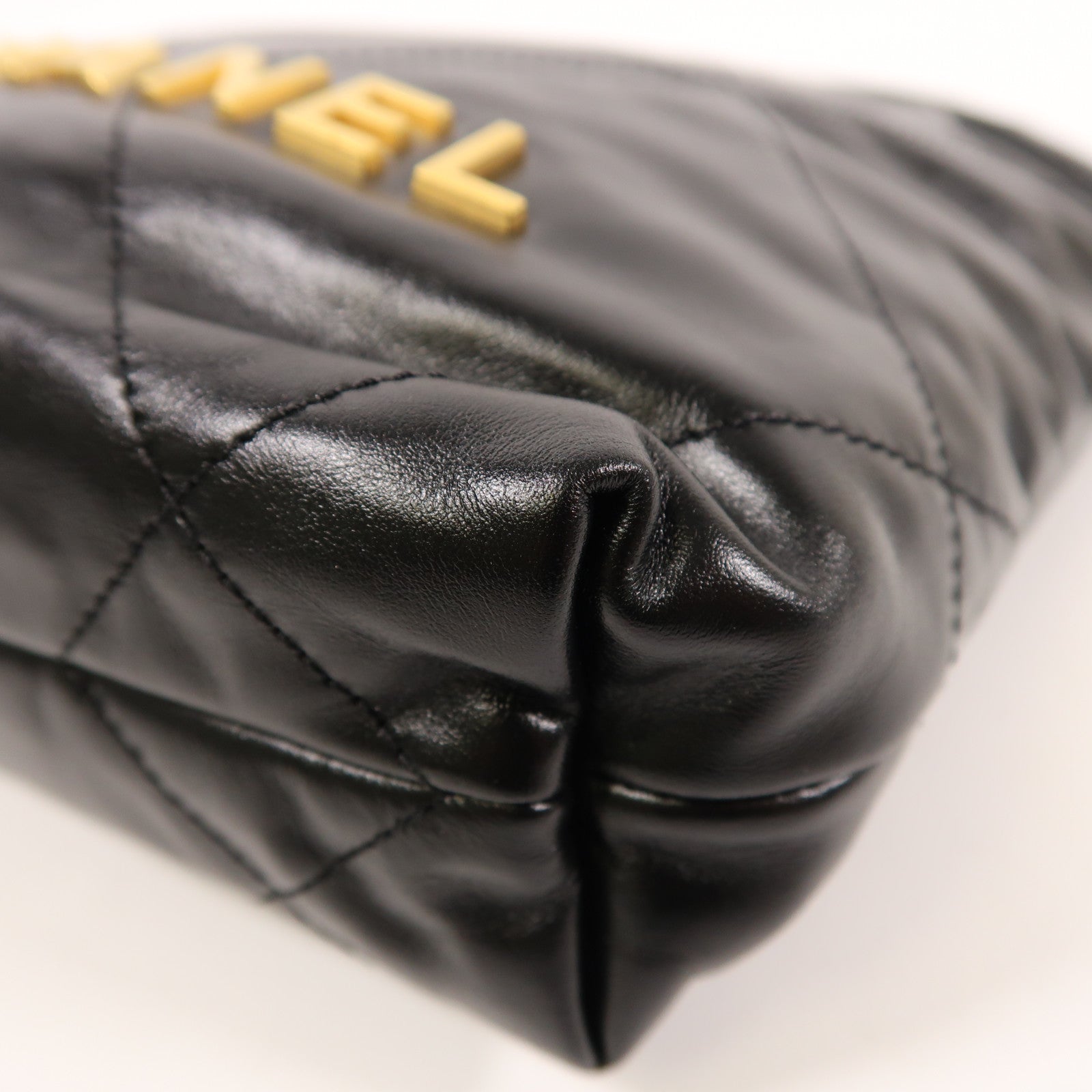 CHANEL 牛皮皮革Mini 22金扣手挽肩背兩用袋
