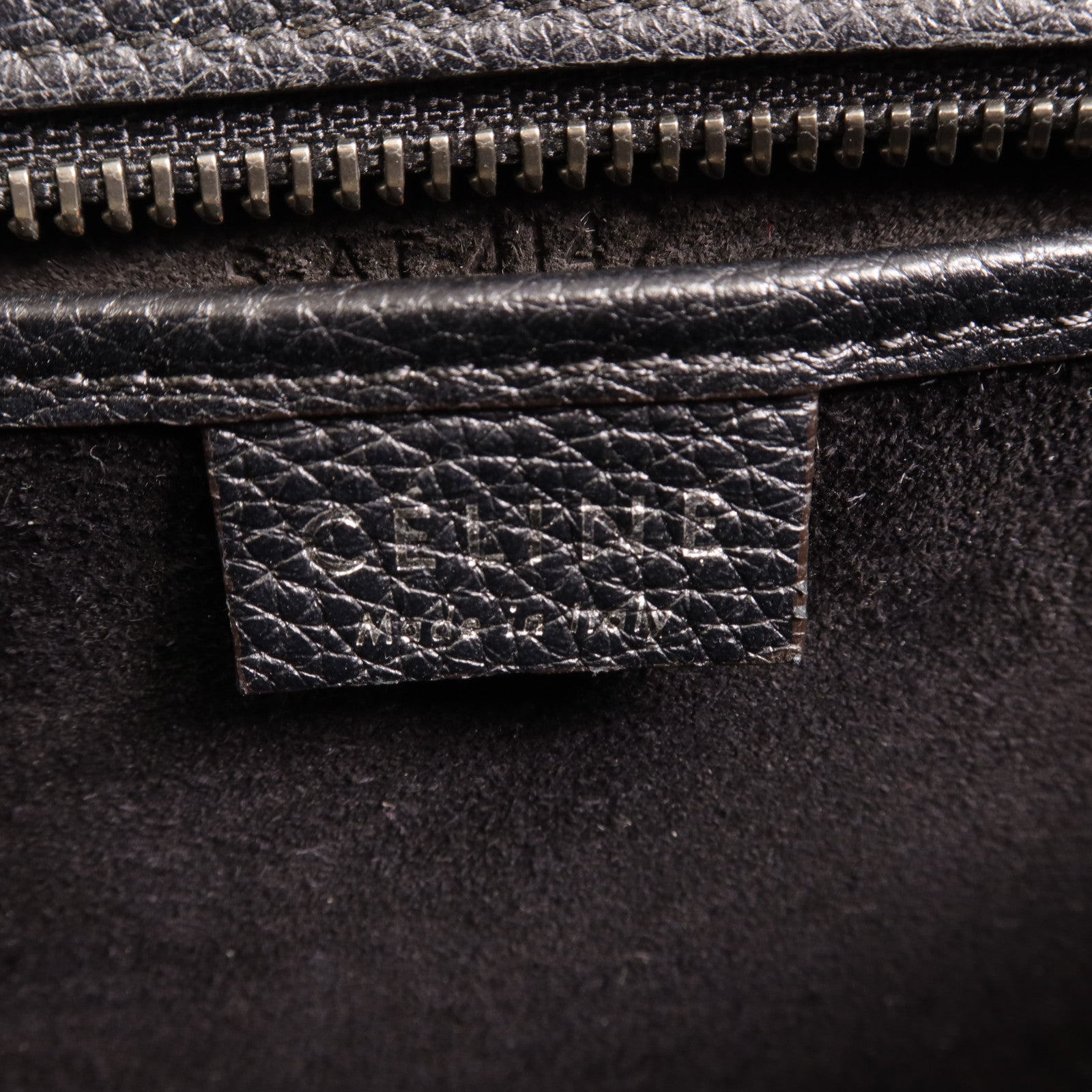 CELINE 牛皮皮革Nano Luggage銀扣手挽肩背兩用袋