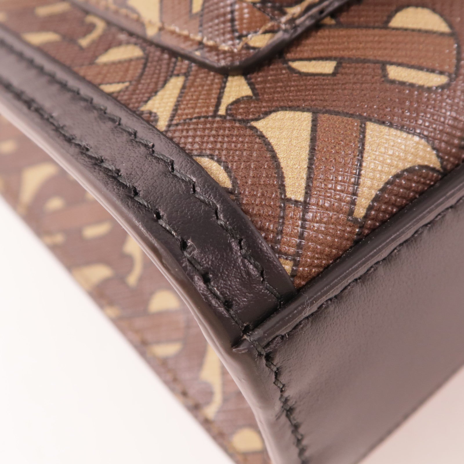 BURBERRY 塗層帆布Shoulder Bag金扣手挽肩背兩用袋