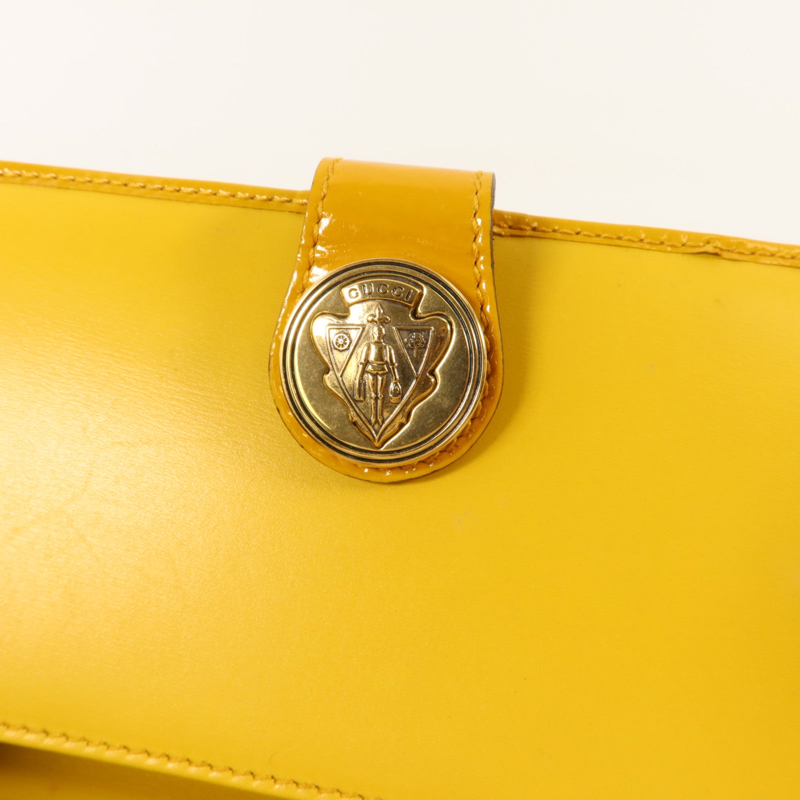 GUCCI 漆皮皮革Long Wallet金扣長錢包