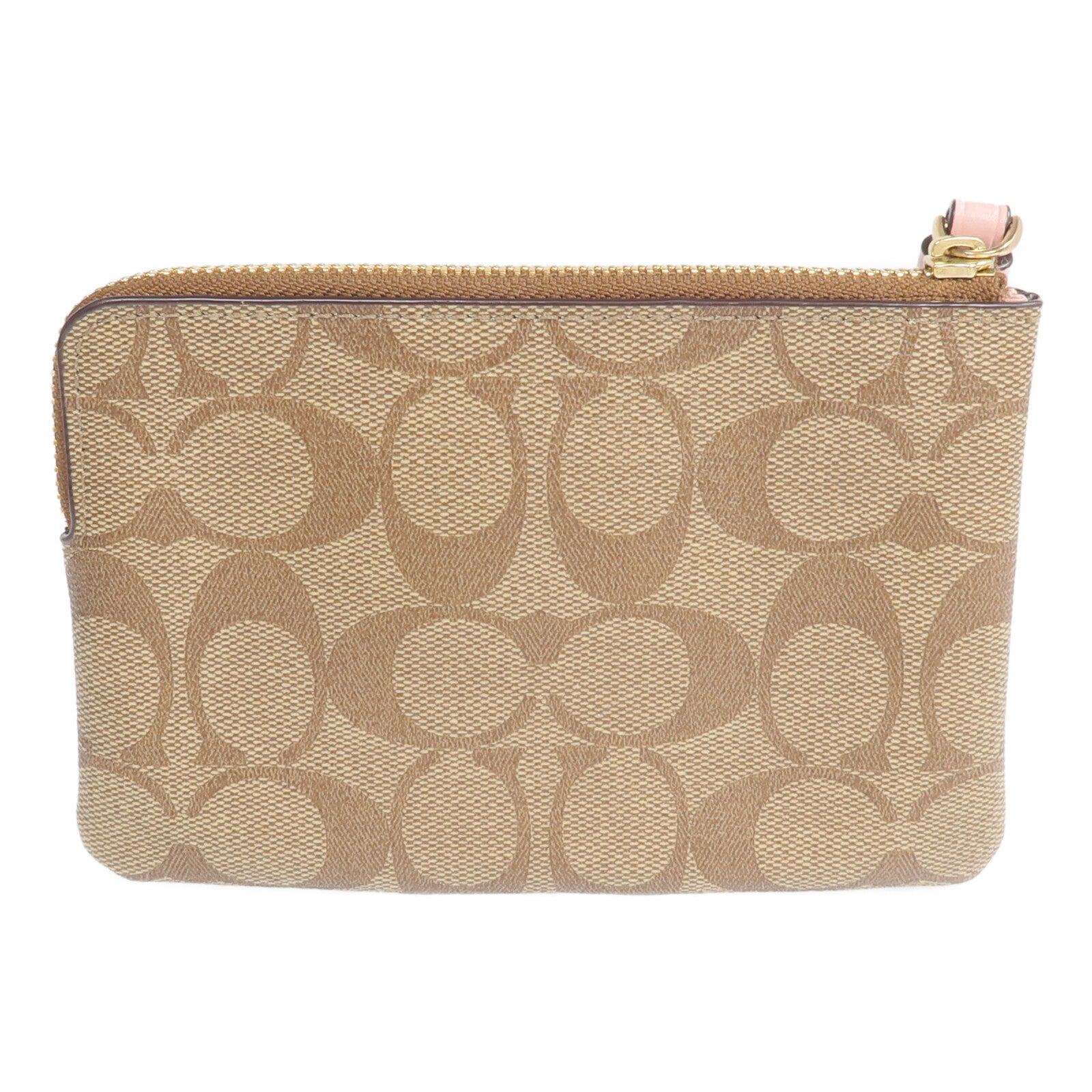 COACH 塗層帆布Pouch金扣錢包