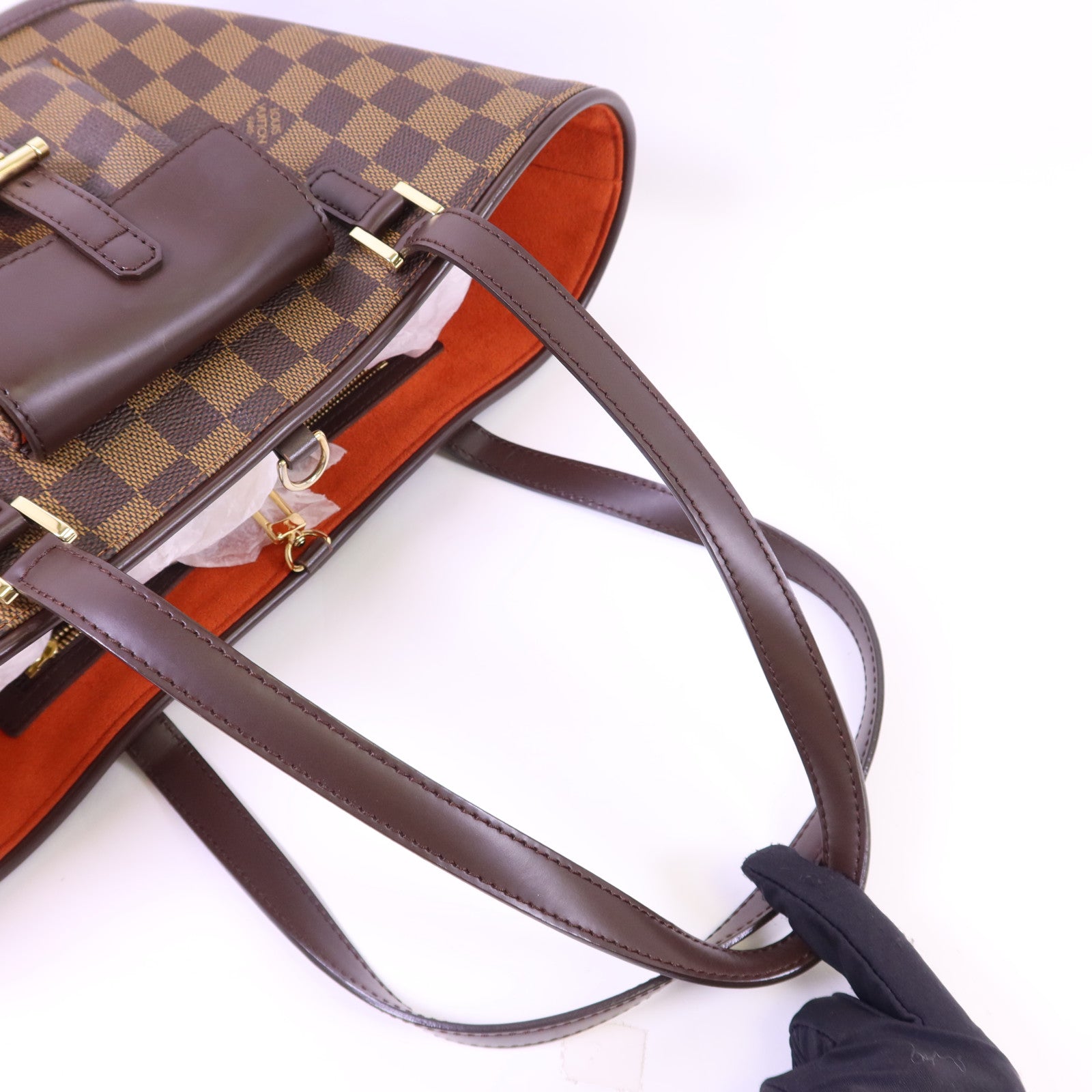 LOUIS VUITTON Damier Manosque PM金扣肩背袋
