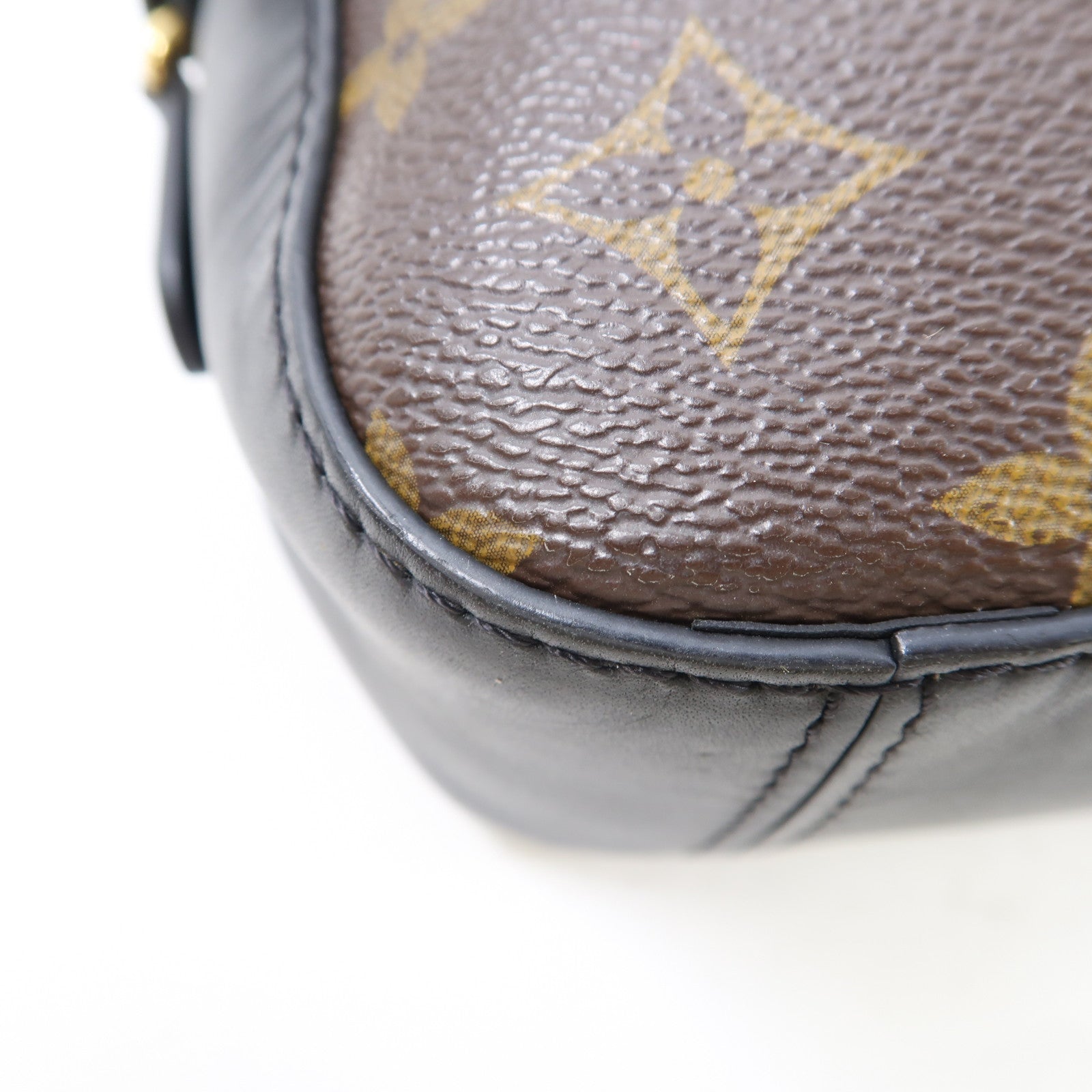 LOUIS VUITTON Monogram Saintogen金扣手挽肩背兩用袋棕色/黑色