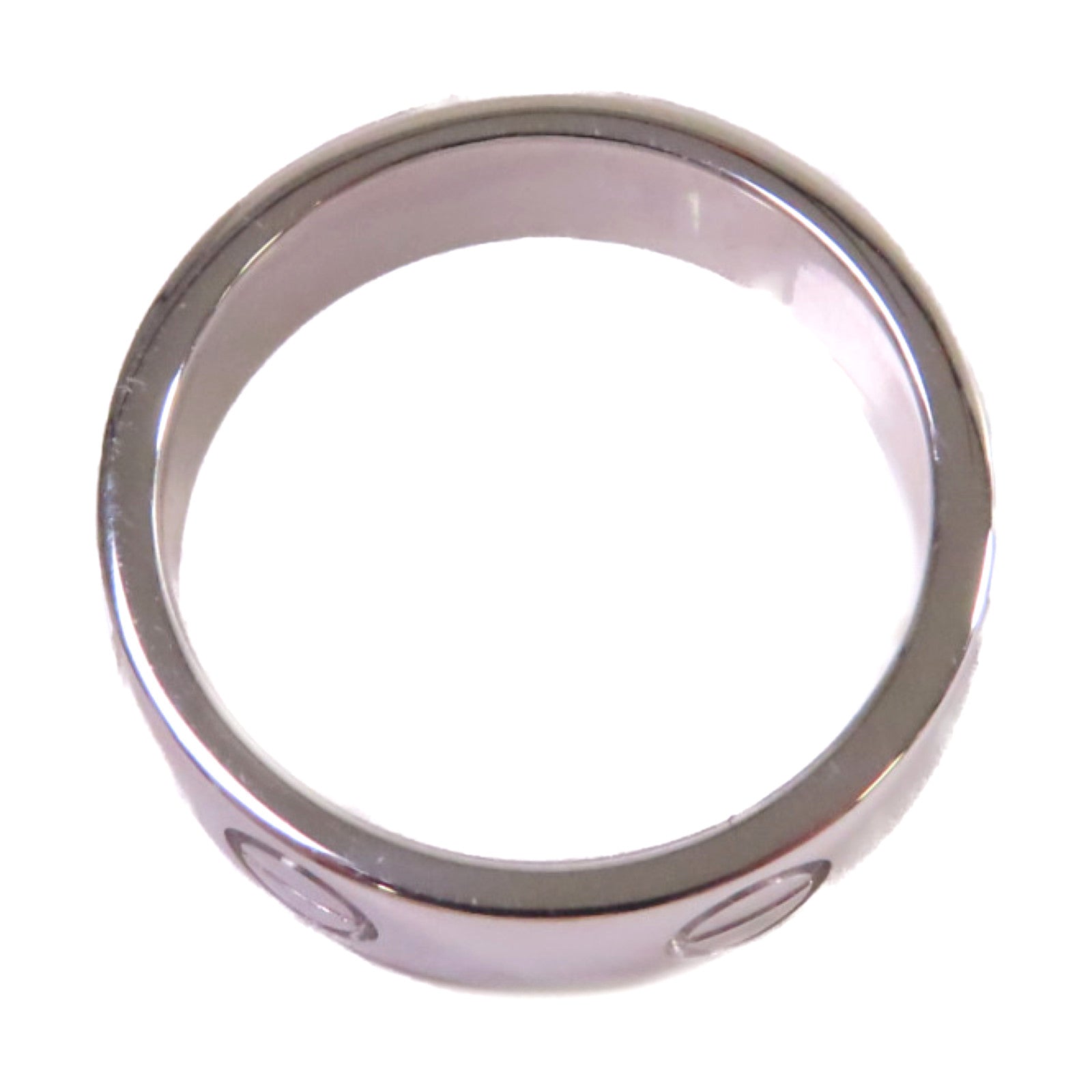 CARTIER 18K白金Love Ring戒指#53/US#6.5