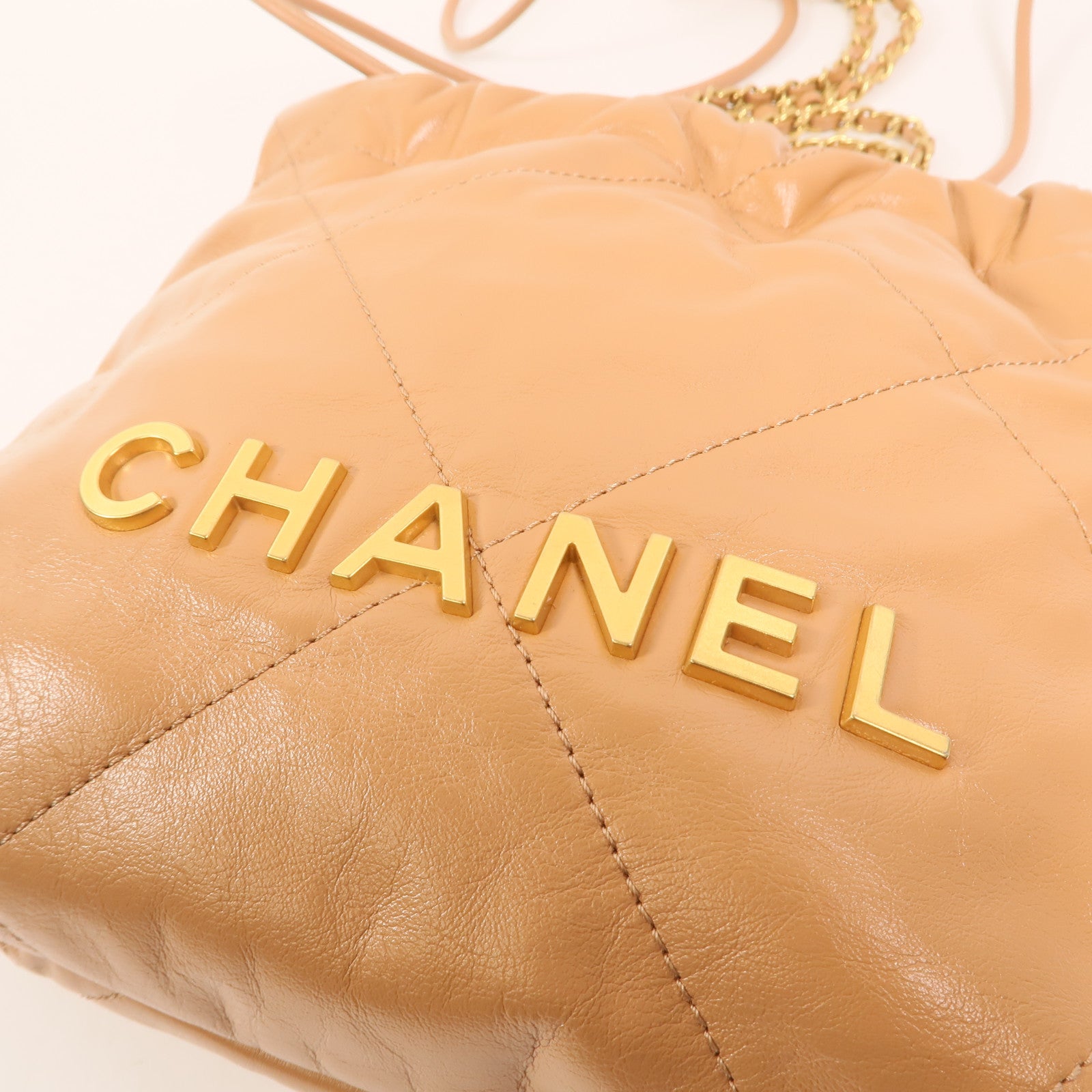 CHANEL 牛皮皮革Chanel 22 Mini金扣鏈帶肩背袋