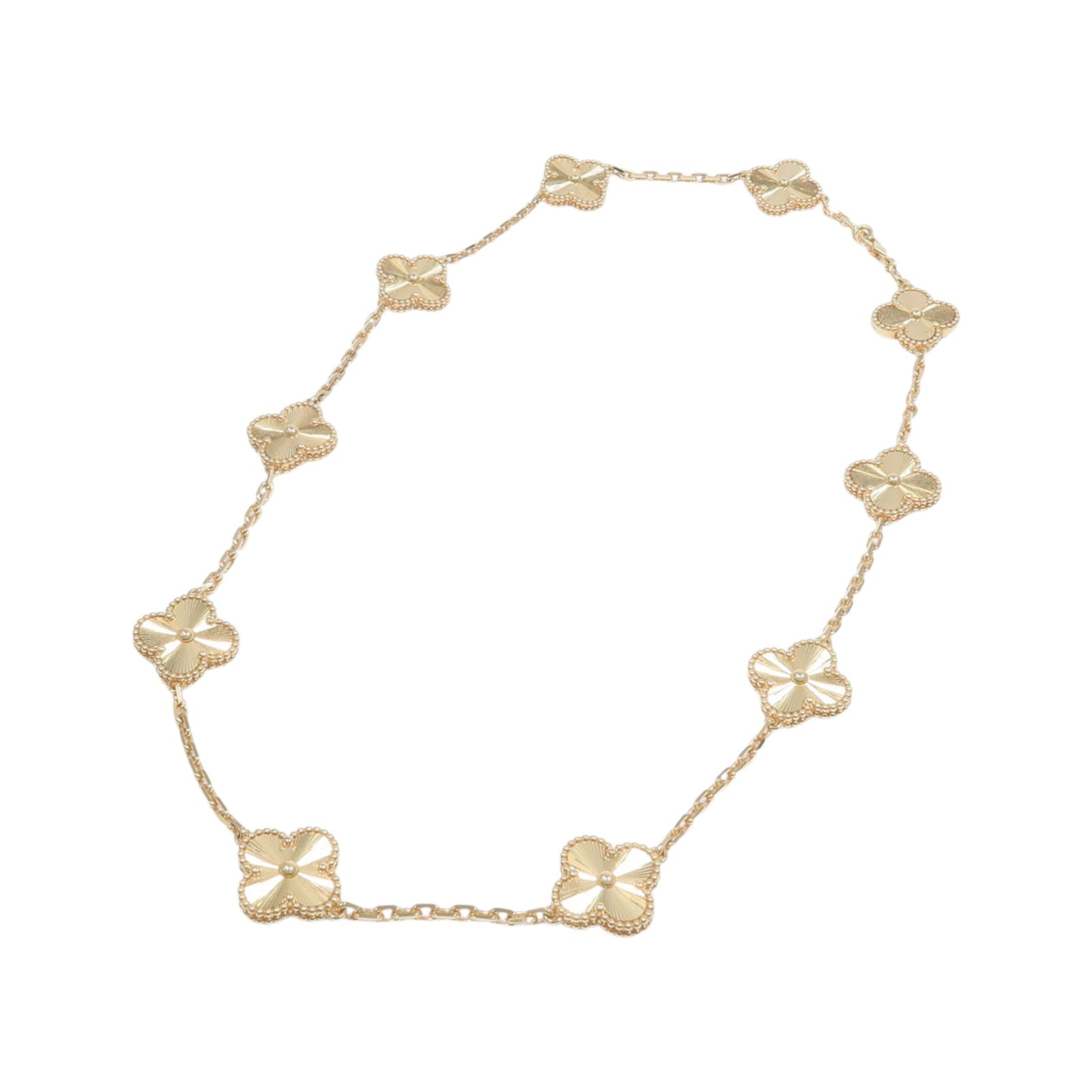 Van Cleef & Arpels 18K黃金Vintage Alhambra 10 Motif項鍊