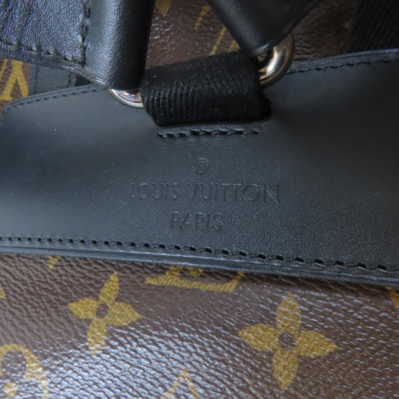 LOUIS VUITTON Monogram Macassar Christopher MM銀扣背包啡色