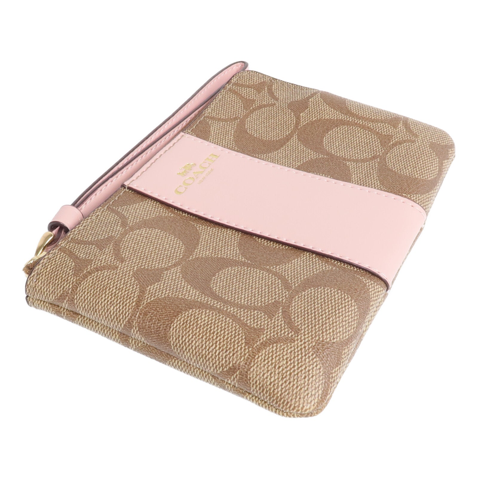 COACH 塗層帆布Pouch金扣錢包