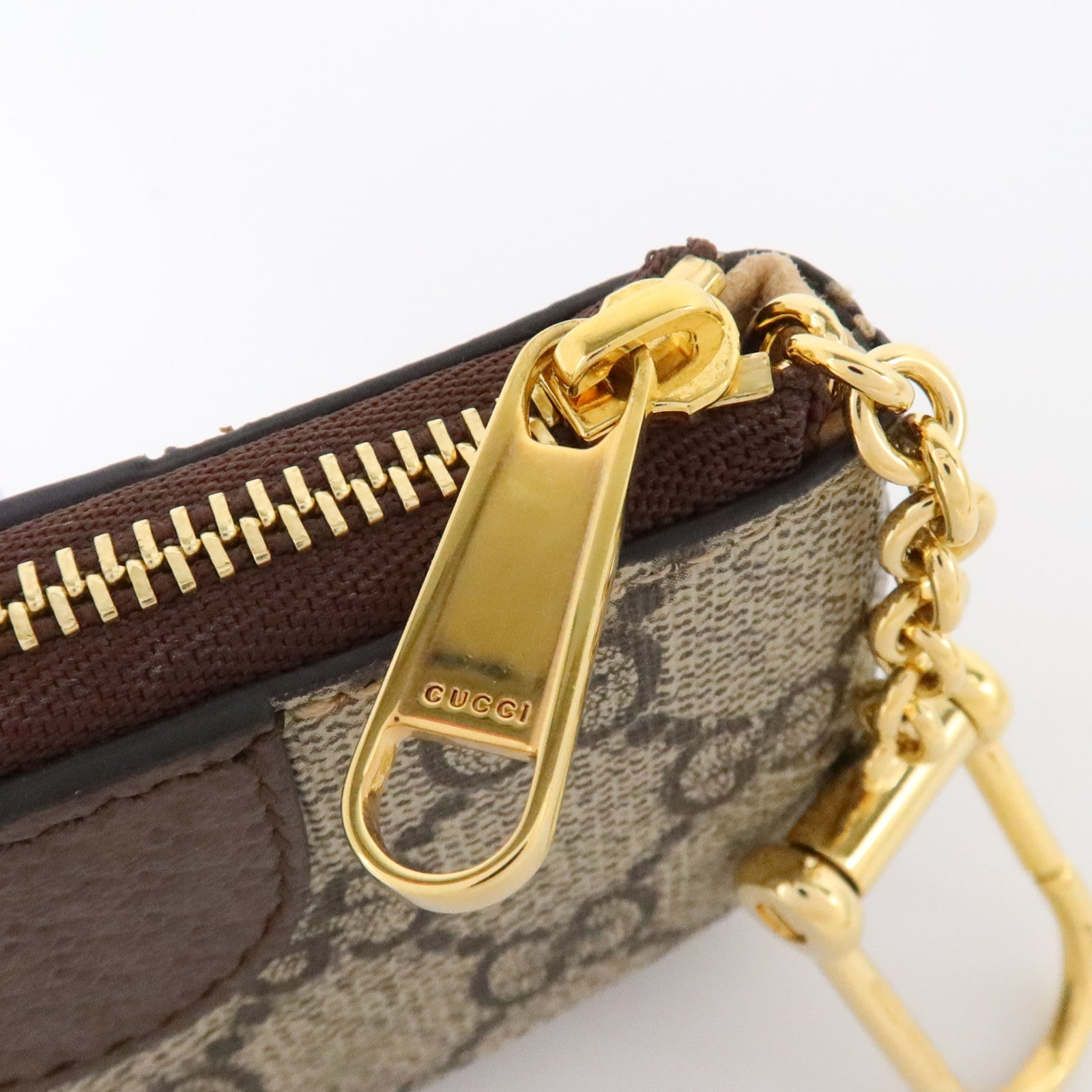 GUCCI 塗層帆布Ophidia GG Key Case金扣鎖匙套