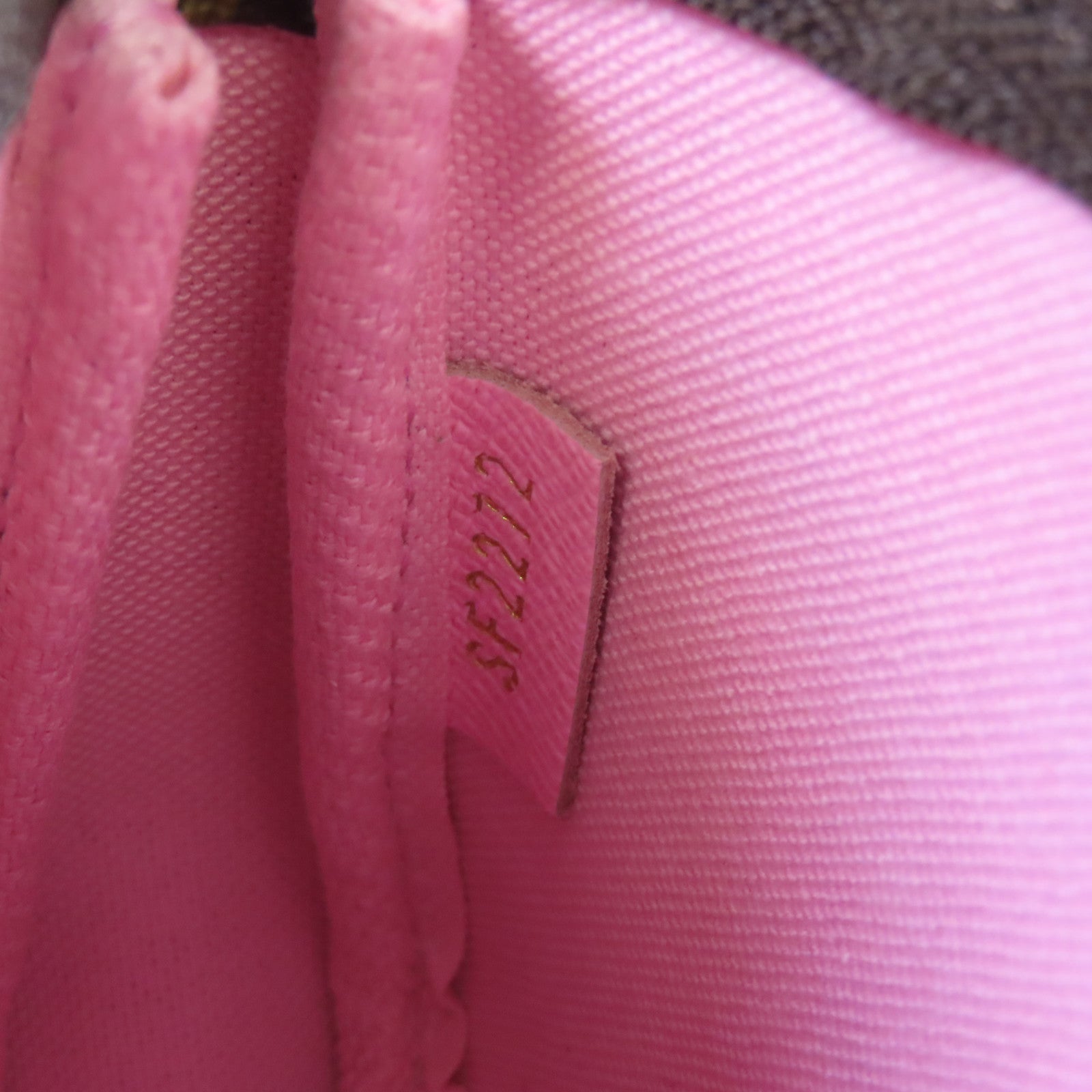 LOUIS VUITTON 【激減優惠】Monogram Mini Pochette Accessoires Pouch金扣鏈帶手挽袋啡色