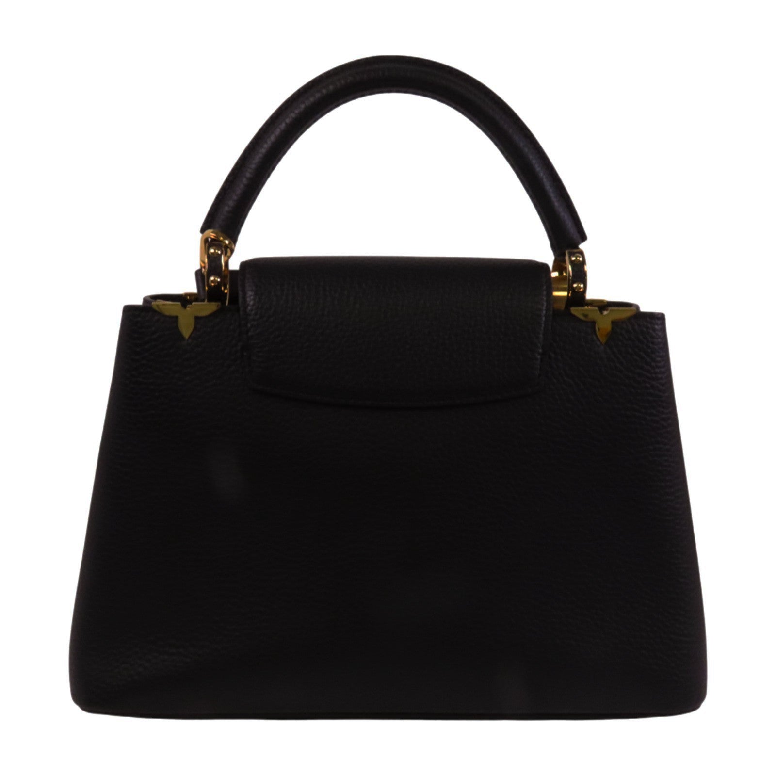 LOUIS VUITTON Taurillon Leather Capucines MM金扣手挽肩背兩用袋