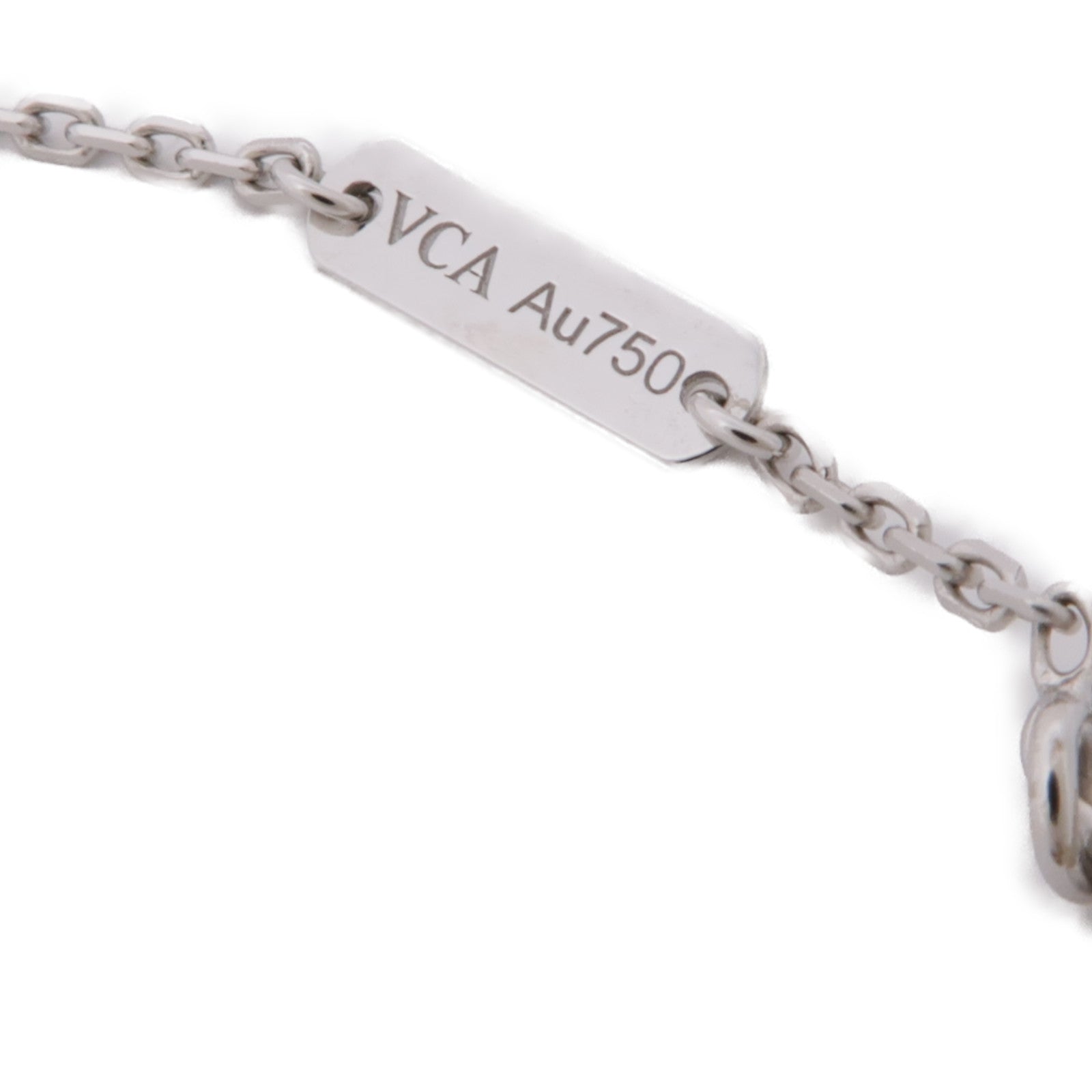 Van Cleef & Arpels 18K白金/玫瑰金 Vintage Alhambra Pendant項鍊